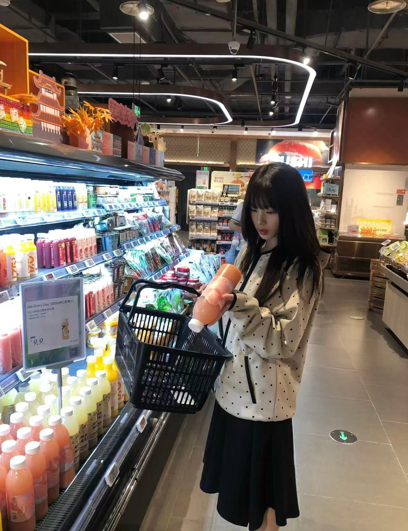 mysamesame26aw 도트 무늬 후드 오픈 가디건 남녀 루즈핏 명중 검은 색 테두리 자수 지퍼 캐주얼 후드티 재킷 이미지 3