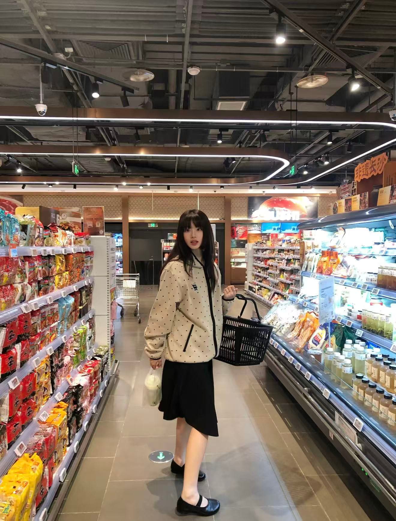 mysamesame26aw 도트 무늬 후드 오픈 가디건 남녀 루즈핏 명중 검은 색 테두리 자수 지퍼 캐주얼 후드티 재킷 상세 이미지 7