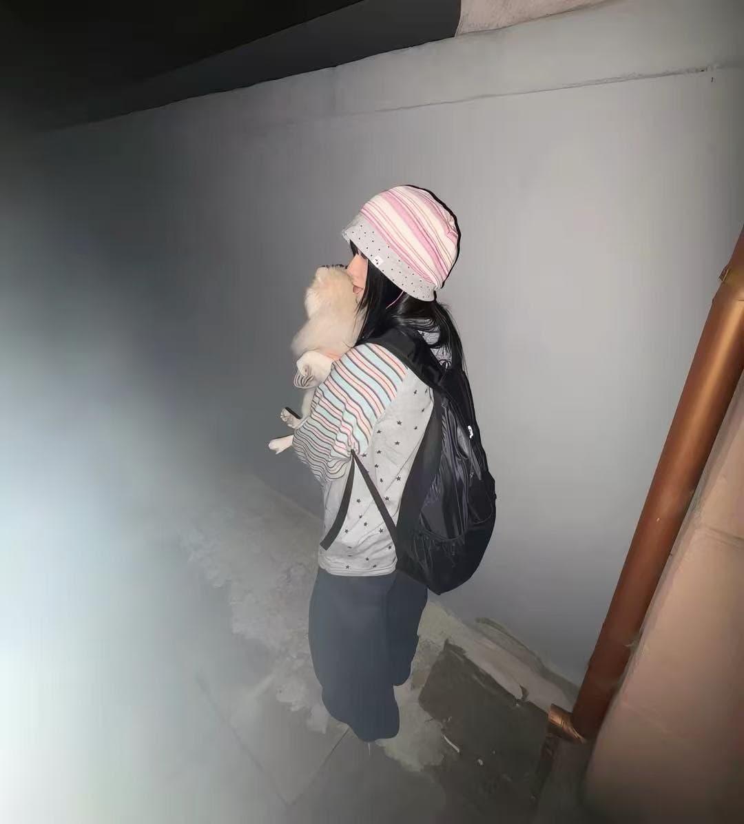 somi 홈 한국 스트레이트 우편 cavish 레트로 스트라이프 배색 별 라운드 넥 긴팔 셔츠 ins 한 바람 26ss 상세 이미지 12