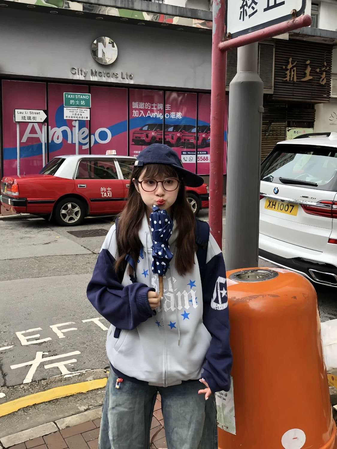 아메리칸 레트로 패치워크 배색 별 프린트 후드 오픈 가디건 후드티 남녀 루즈핏 캐주얼 다용도 재킷 이미지 3
