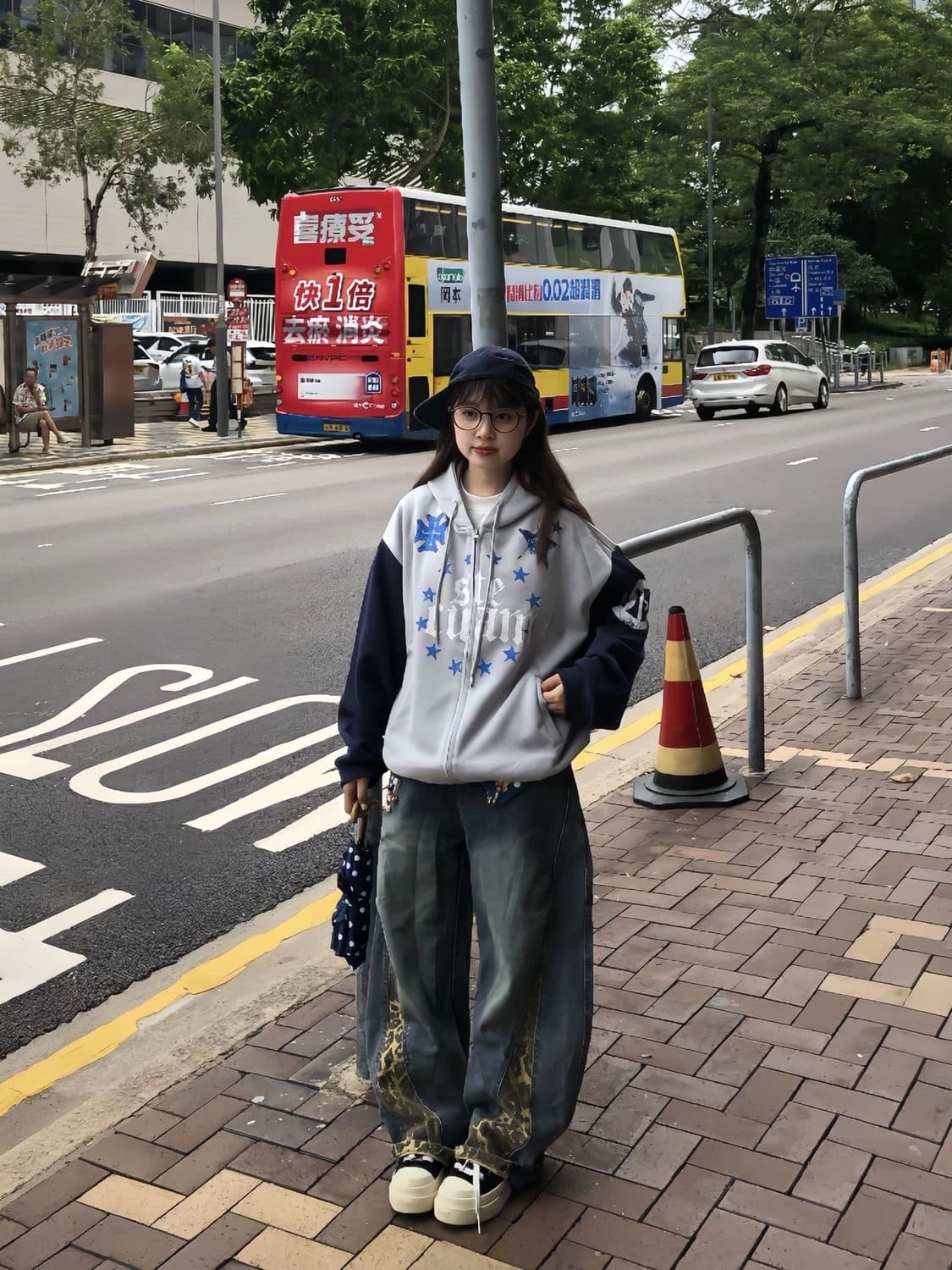 아메리칸 레트로 패치워크 배색 별 프린트 후드 오픈 가디건 후드티 남녀 루즈핏 캐주얼 다용도 재킷 이미지 4