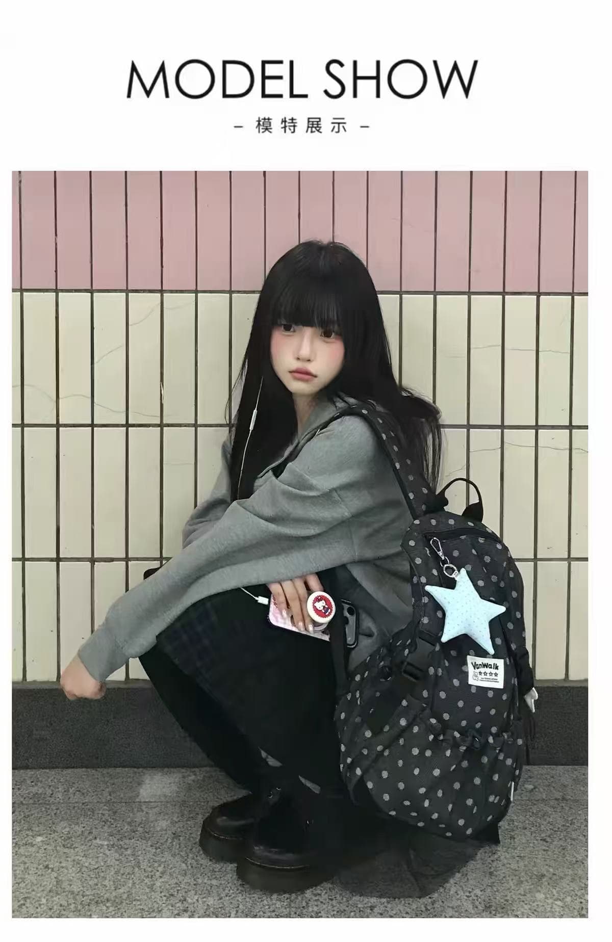 소금에 절인 녹색 매 jk 오리지널 이중 버튼 모달 빈 가스 층 후드티 한 부서 후드 티 스웨터 여성 가을 상세 이미지 9
