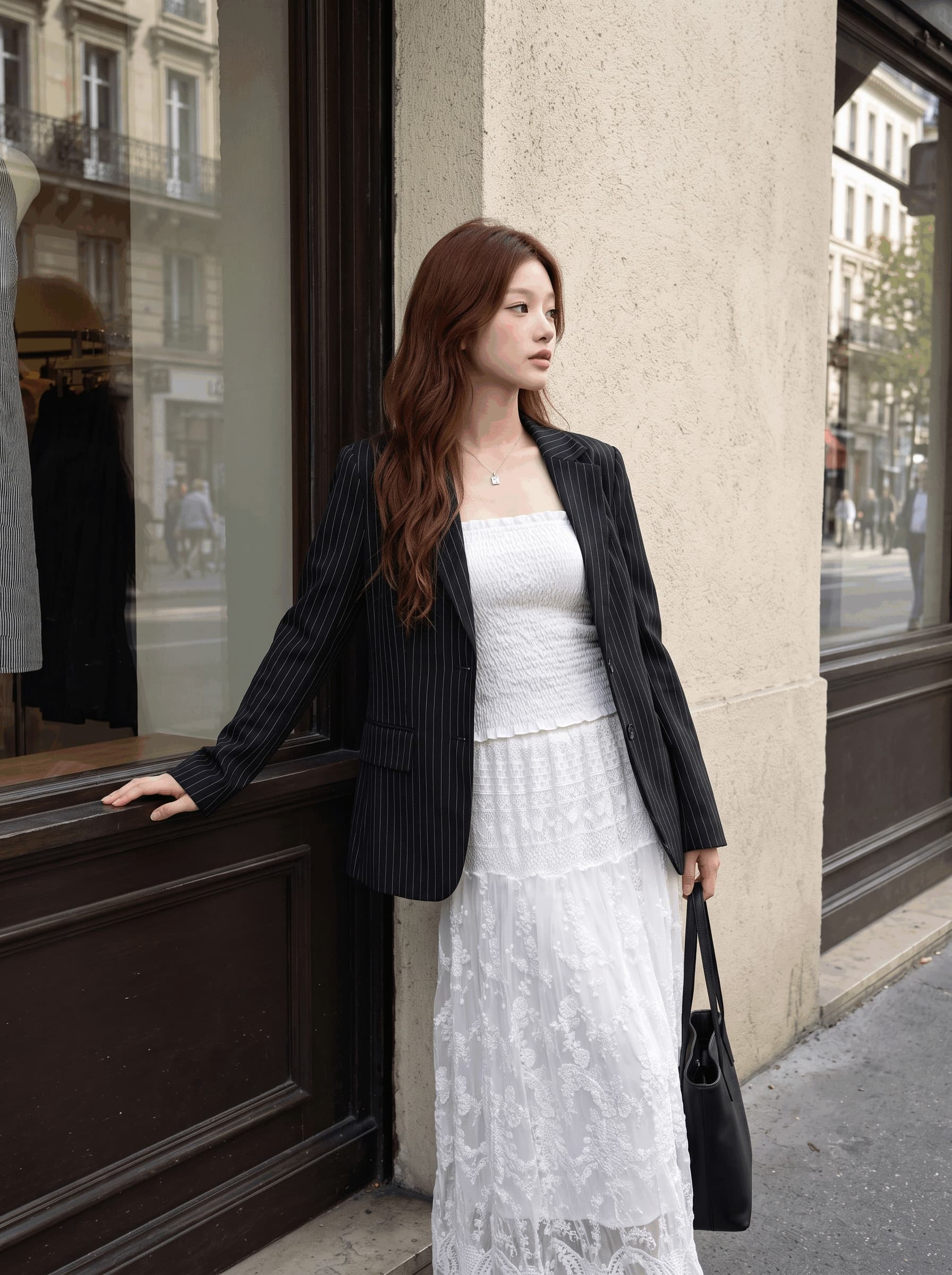레이스 레이스 망사 반신 스커트 여성 여름 얇은 스타일 하이웨이스트 슬림해 보이는 품격 캐주얼 큰 진자 A라인 스커트 길다 치마 상세 이미지 5