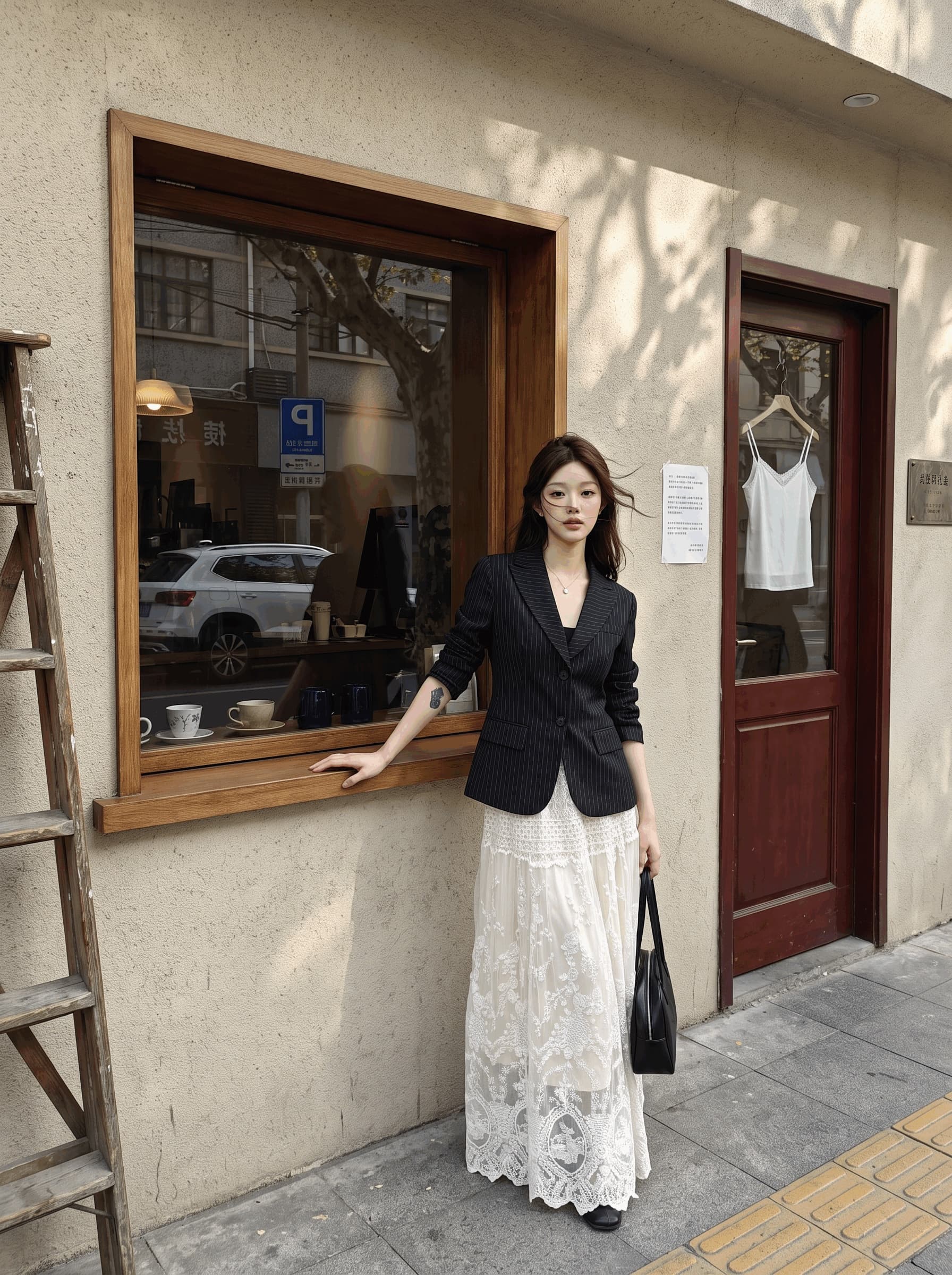 레이스 레이스 망사 반신 스커트 여성 여름 얇은 스타일 하이웨이스트 슬림해 보이는 품격 캐주얼 큰 진자 A라인 스커트 길다 치마 상세 이미지 6
