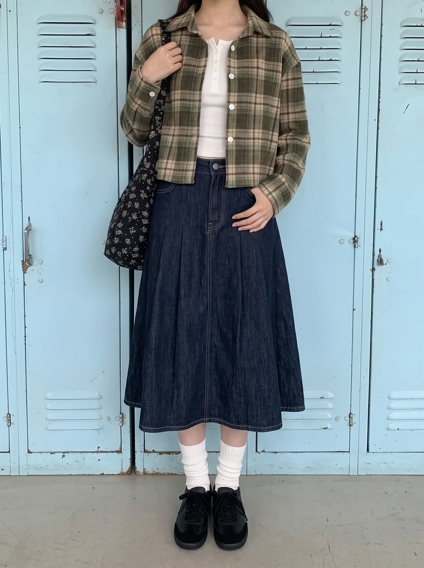 그리드 니켈 셔츠 여자 작은 키 긴팔 여성 가을 새로운 한국 스타일 루즈핏 레트로 캐주얼 쇼트 스타일 셔츠 재킷 상세 이미지 22