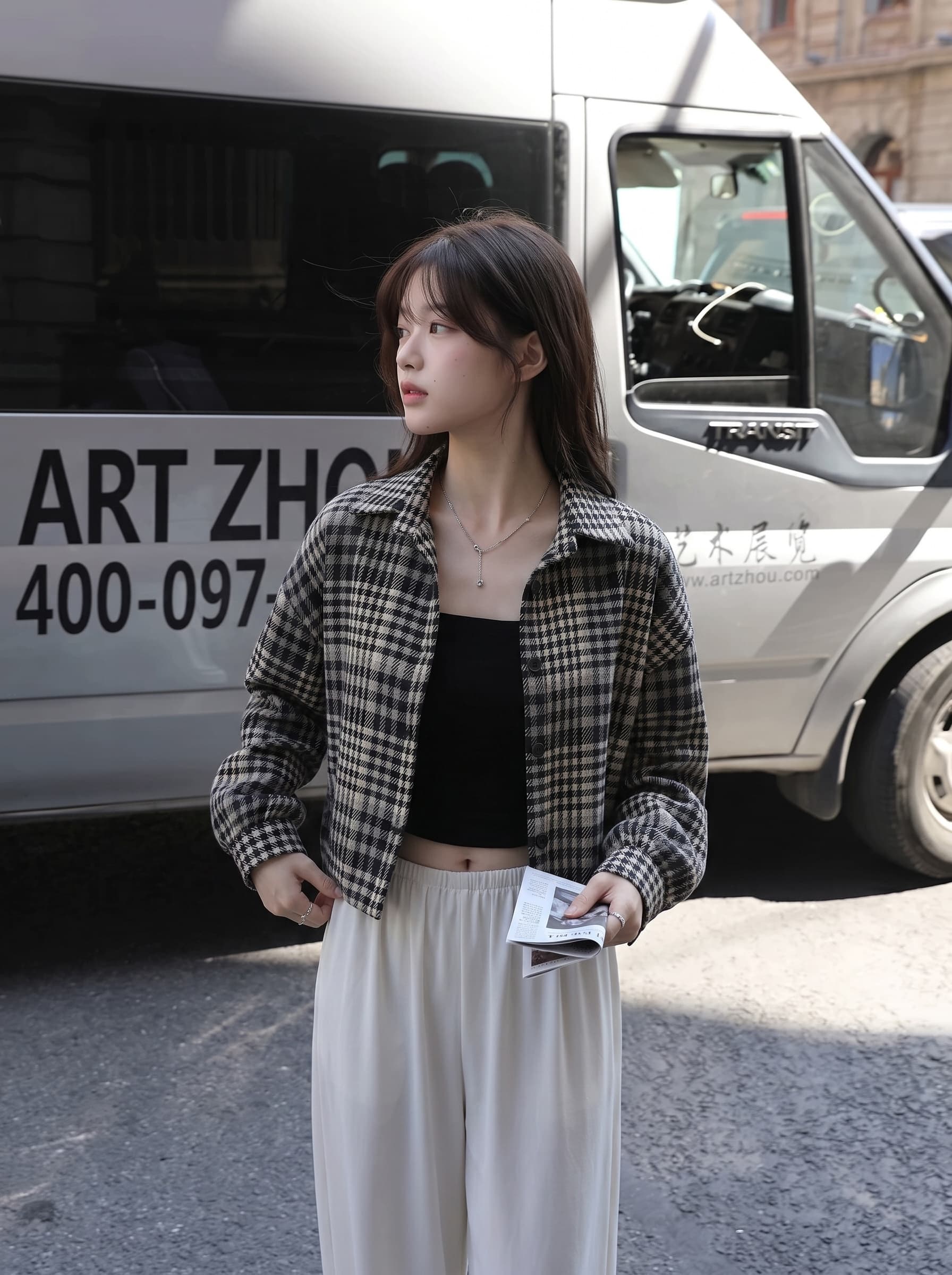 연삭 털 격자 무늬 셔츠 여성 봄 가을 겨울 2026 년 새로운 외국 가스 폭발 맨위 작은 셔츠 만나는 긴팔 셔츠 이미지 3