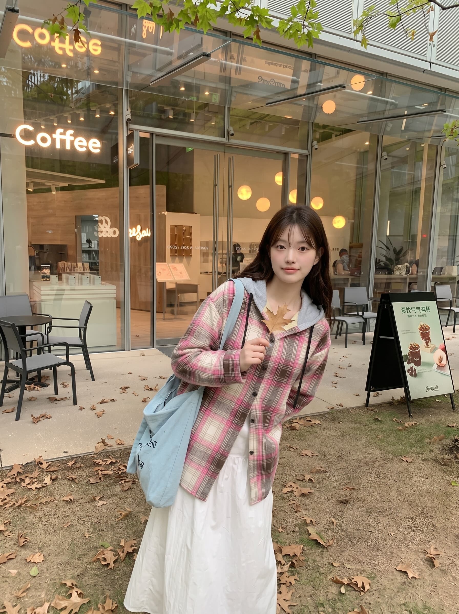 레트로 캐주얼 후드 체크무늬 연삭 털 셔츠 여성 의류 새로운 루즈핏 느긋한 바람 작은 키 모직 셔츠 재킷 상세 이미지 11