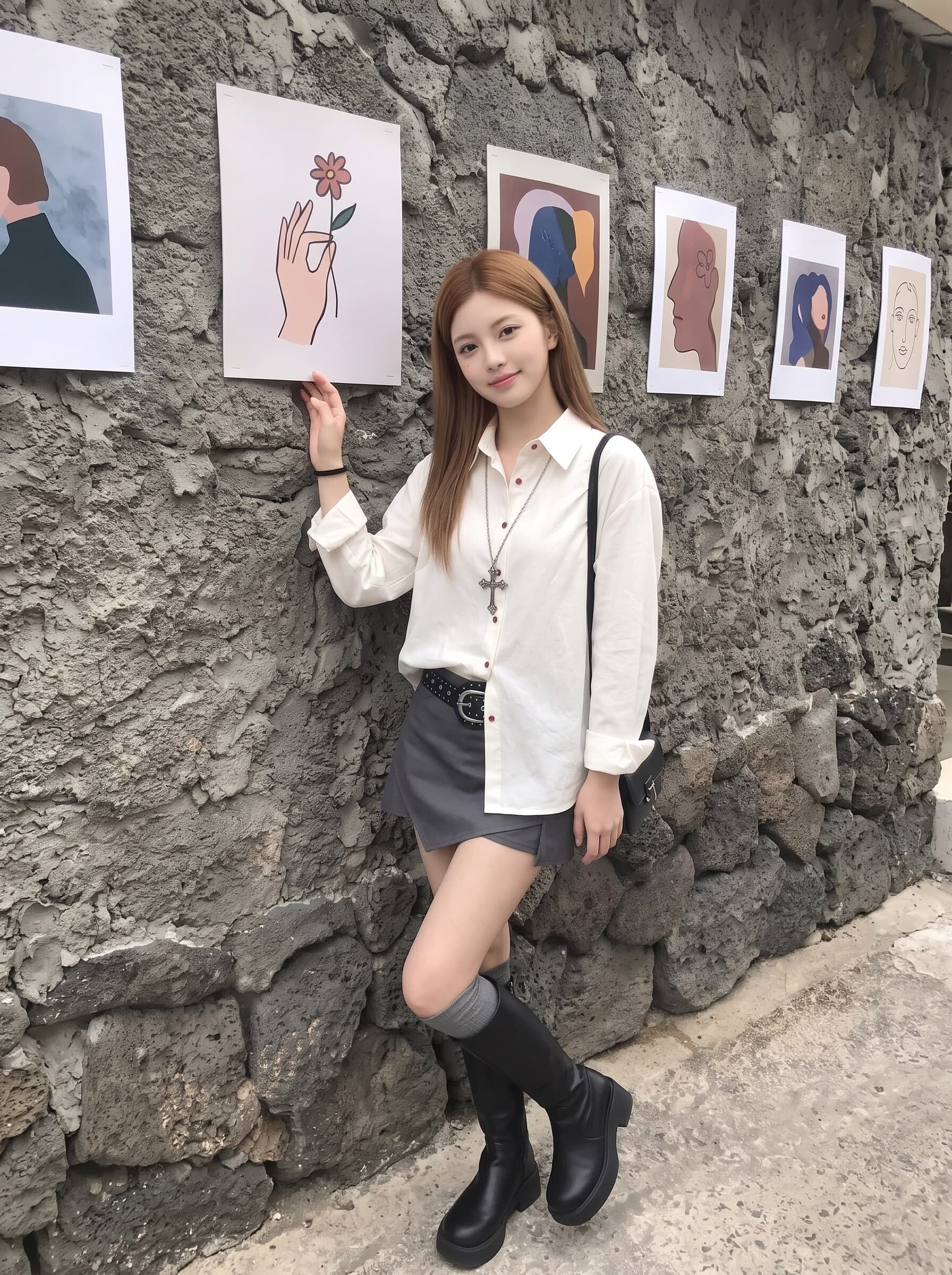 한 부서 분위기 센스 핑크색 여성 셔츠 미니멀리즘 캐주얼 스택 착용 인사이드 가져 가라. 긴팔 맨위 가을 셔츠 디자인 맨위 이미지 3