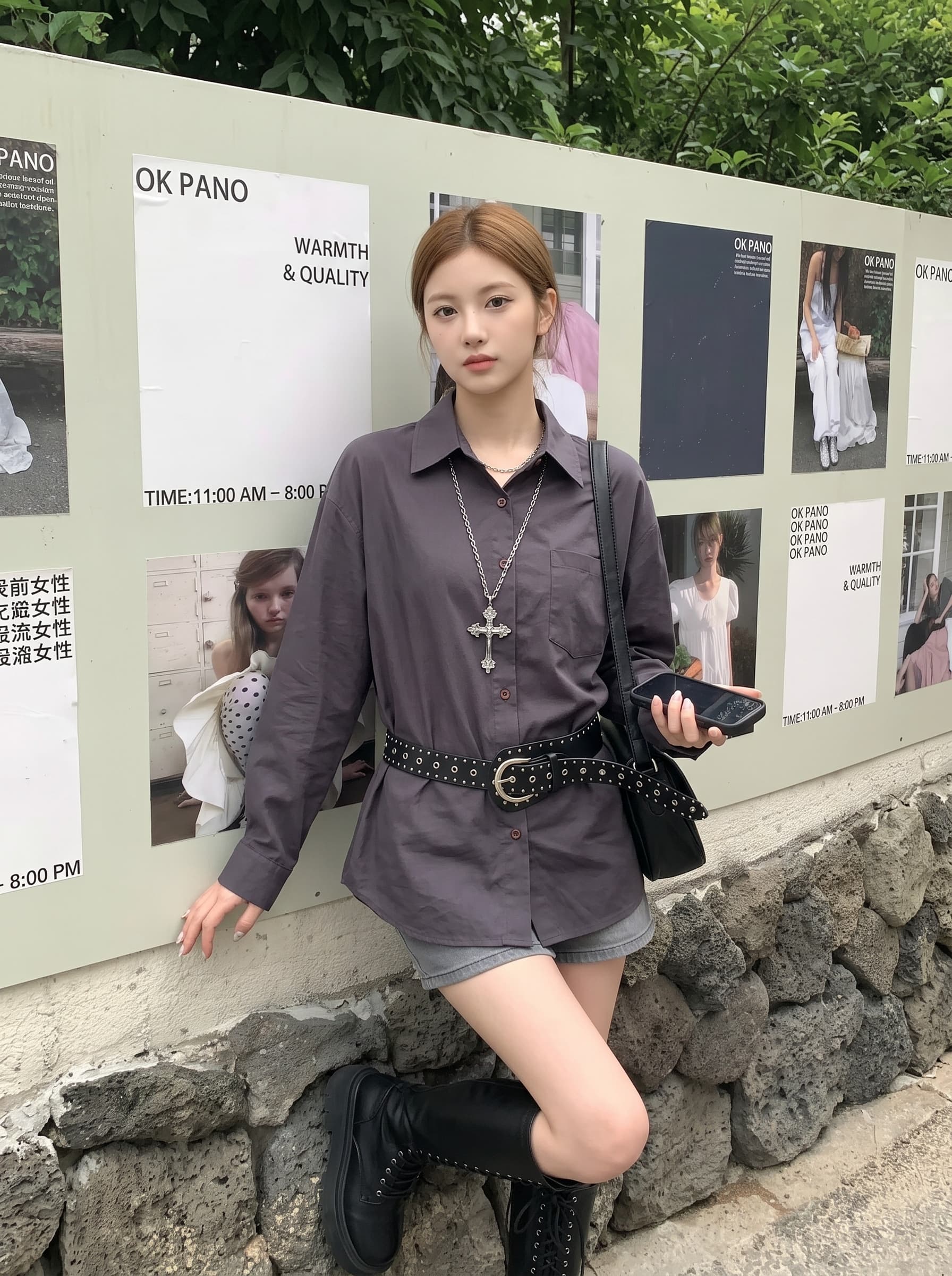 한 부서 분위기 센스 핑크색 여성 셔츠 미니멀리즘 캐주얼 스택 착용 인사이드 가져 가라. 긴팔 맨위 가을 셔츠 디자인 맨위 상세 이미지 12