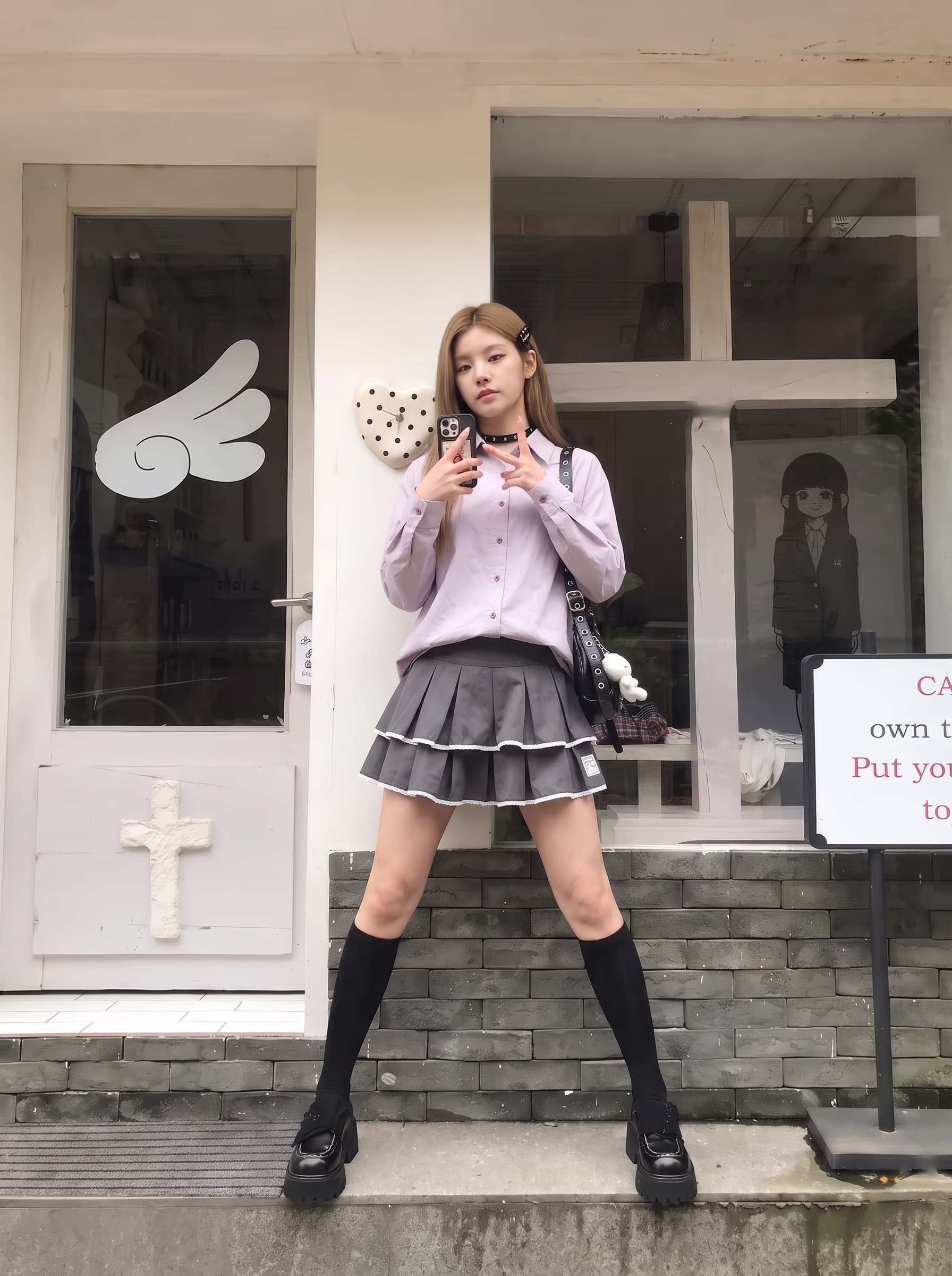 한 부서 분위기 센스 핑크색 여성 셔츠 미니멀리즘 캐주얼 스택 착용 인사이드 가져 가라. 긴팔 맨위 가을 셔츠 디자인 맨위 상세 이미지 16