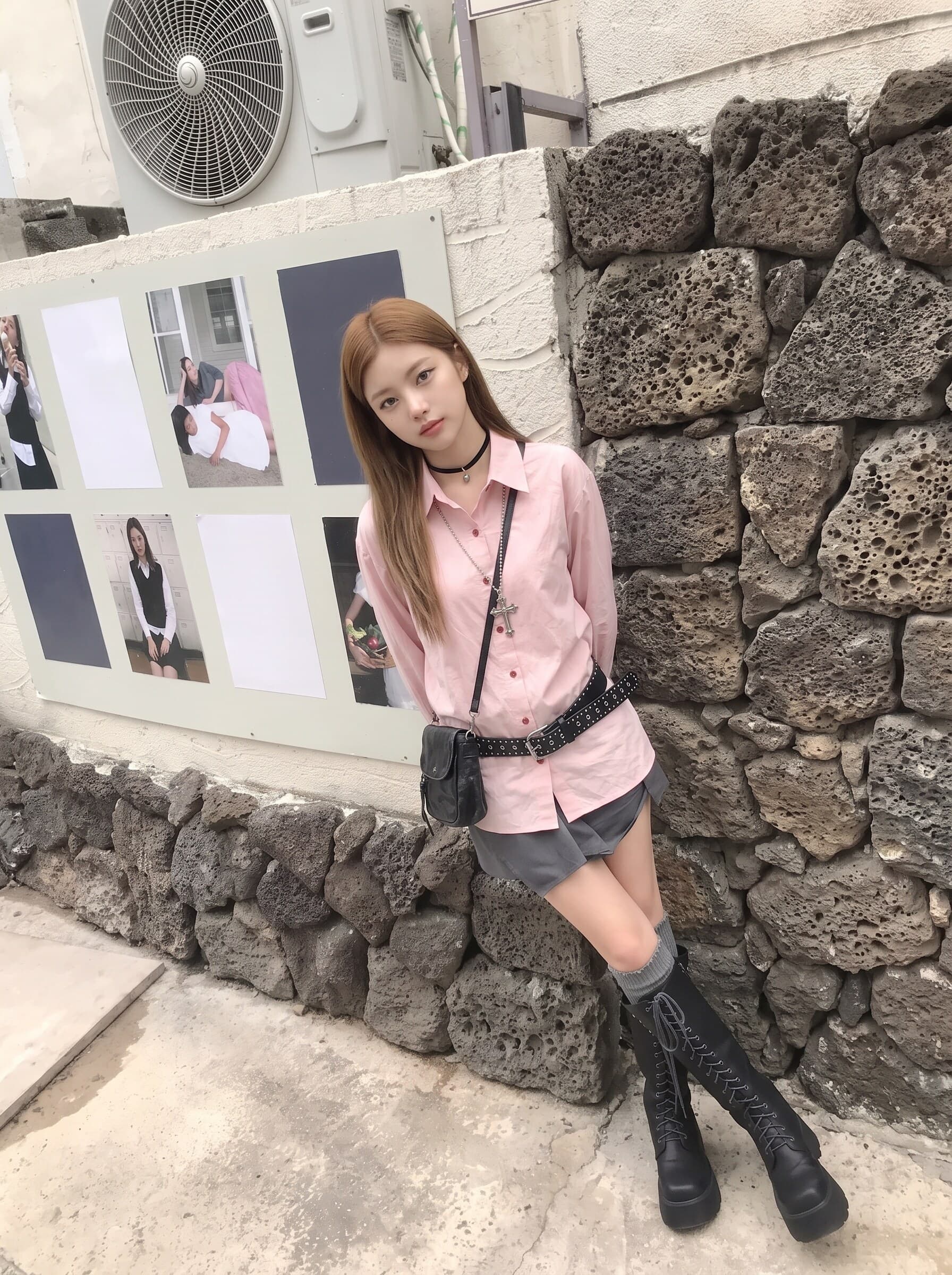 한 부서 분위기 센스 핑크색 여성 셔츠 미니멀리즘 캐주얼 스택 착용 인사이드 가져 가라. 긴팔 맨위 가을 셔츠 디자인 맨위 상세 이미지 41