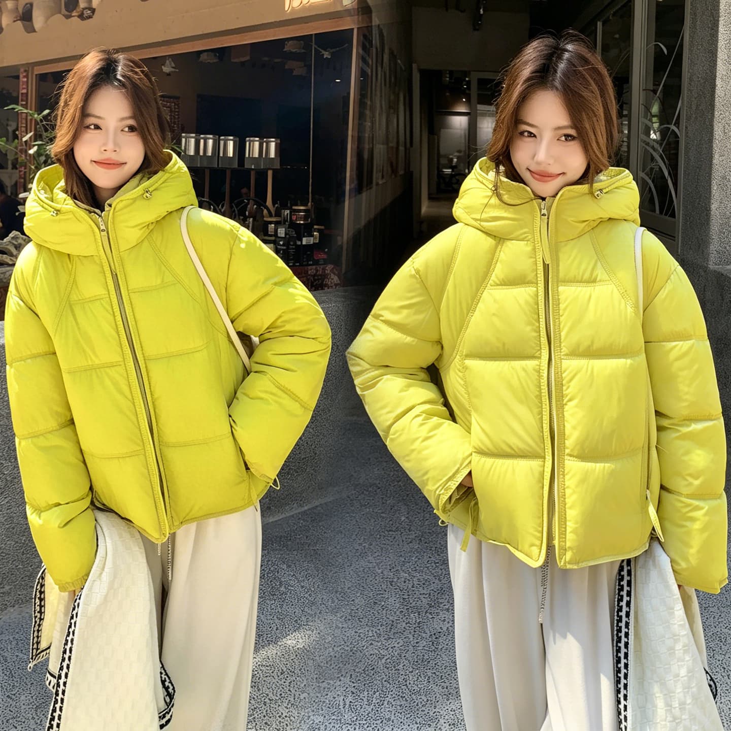 겨울 새로운 탈착식 큰 모피 칼라 아래 면화 의류 여성 짧은 한국 스타일 루즈핏 면 옷 고급 센스 착용 가져 가라. 재킷 이미지 2