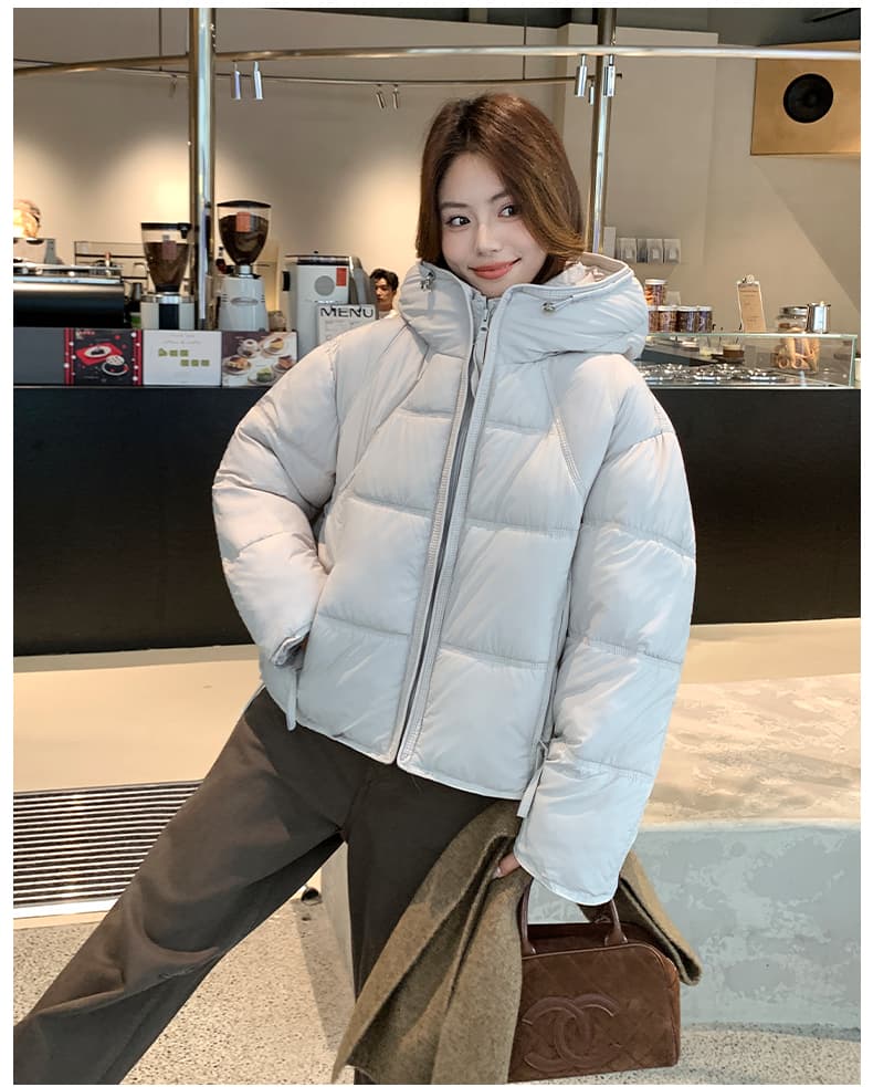겨울 새로운 탈착식 큰 모피 칼라 아래 면화 의류 여성 짧은 한국 스타일 루즈핏 면 옷 고급 센스 착용 가져 가라. 재킷 상세 이미지 15