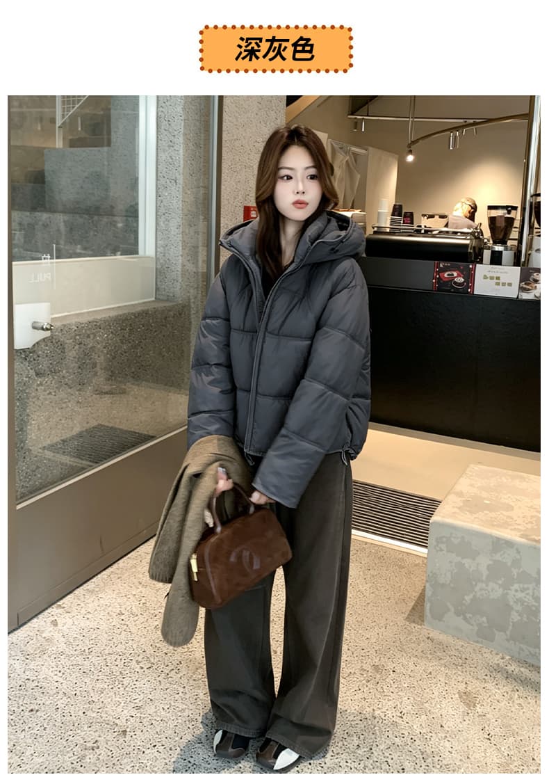 겨울 새로운 탈착식 큰 모피 칼라 아래 면화 의류 여성 짧은 한국 스타일 루즈핏 면 옷 고급 센스 착용 가져 가라. 재킷 상세 이미지 24
