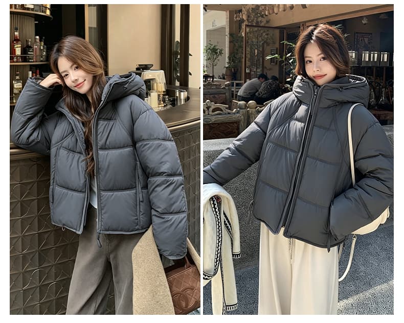 겨울 새로운 탈착식 큰 모피 칼라 아래 면화 의류 여성 짧은 한국 스타일 루즈핏 면 옷 고급 센스 착용 가져 가라. 재킷 상세 이미지 25