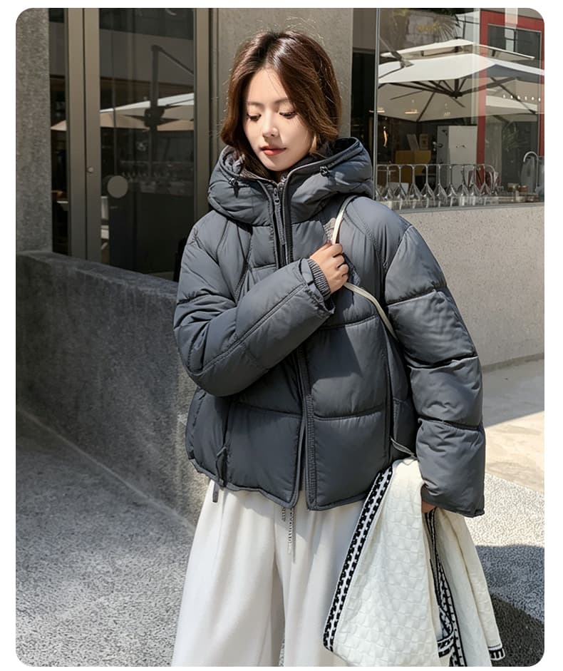 겨울 새로운 탈착식 큰 모피 칼라 아래 면화 의류 여성 짧은 한국 스타일 루즈핏 면 옷 고급 센스 착용 가져 가라. 재킷 상세 이미지 26