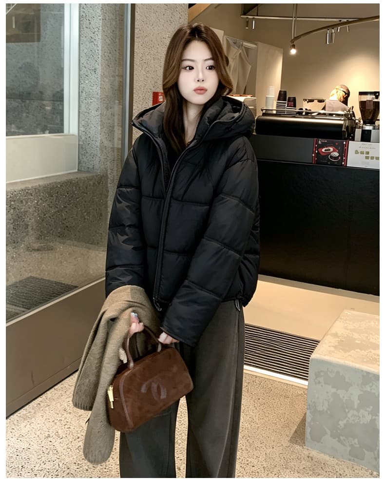 겨울 새로운 탈착식 큰 모피 칼라 아래 면화 의류 여성 짧은 한국 스타일 루즈핏 면 옷 고급 센스 착용 가져 가라. 재킷 상세 이미지 32