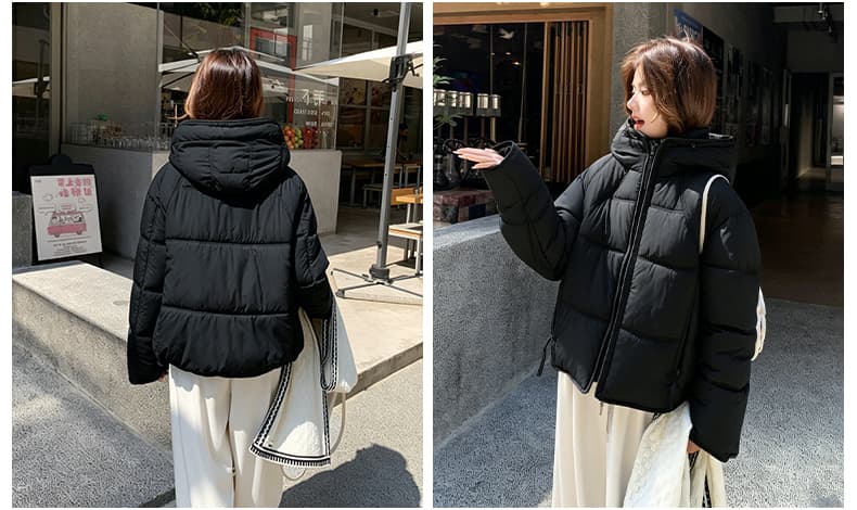 겨울 새로운 탈착식 큰 모피 칼라 아래 면화 의류 여성 짧은 한국 스타일 루즈핏 면 옷 고급 센스 착용 가져 가라. 재킷 상세 이미지 33