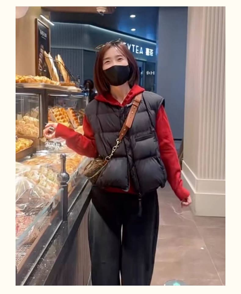 실사 빅 사이즈 지방 mm 패션 외국 가스 면 의류 베스트 조끼 2026 가을 겨울 루즈핏 어깨 면 옷 여성 코트 상세 이미지 2