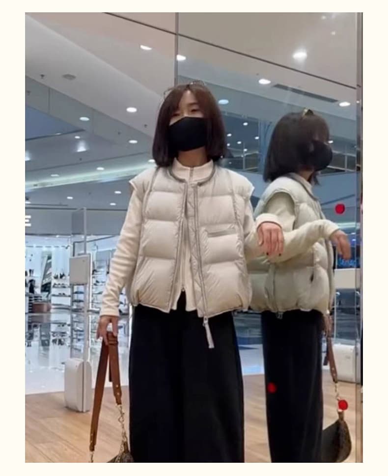 실사 빅 사이즈 지방 mm 패션 외국 가스 면 의류 베스트 조끼 2026 가을 겨울 루즈핏 어깨 면 옷 여성 코트 상세 이미지 9