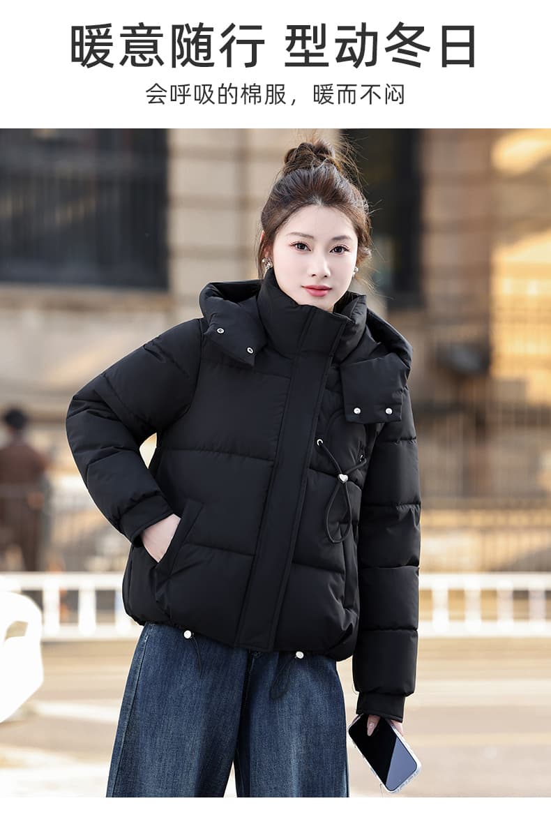 빅 사이즈 여성 의류 2026 여름 새로운 여성 스탠드 칼라 보온 외출용 다용도 아래 면화 의류 조끼 캐주얼 패션 상세 이미지 2