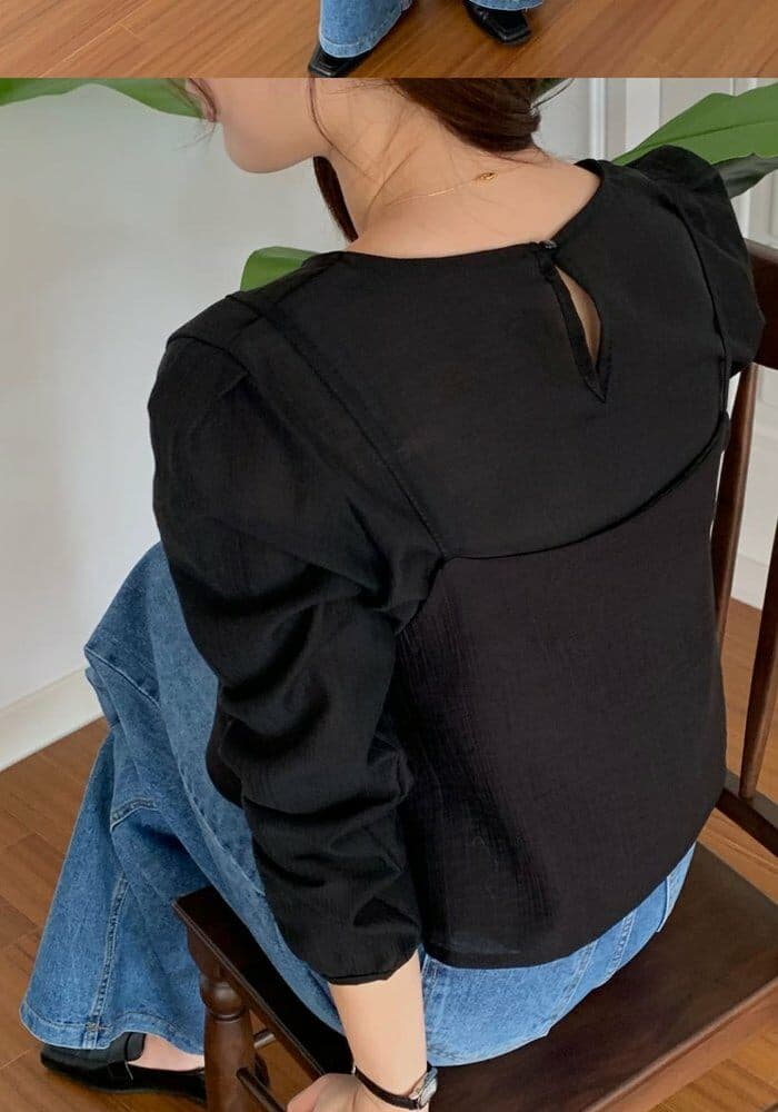 프랑스식 시폰 셔츠 여성 chic 작은 대중 디자인 시스루 작은 셔츠 캐미솔 고유 한 긴팔 셔츠 투피스 슈트 상세 이미지 30