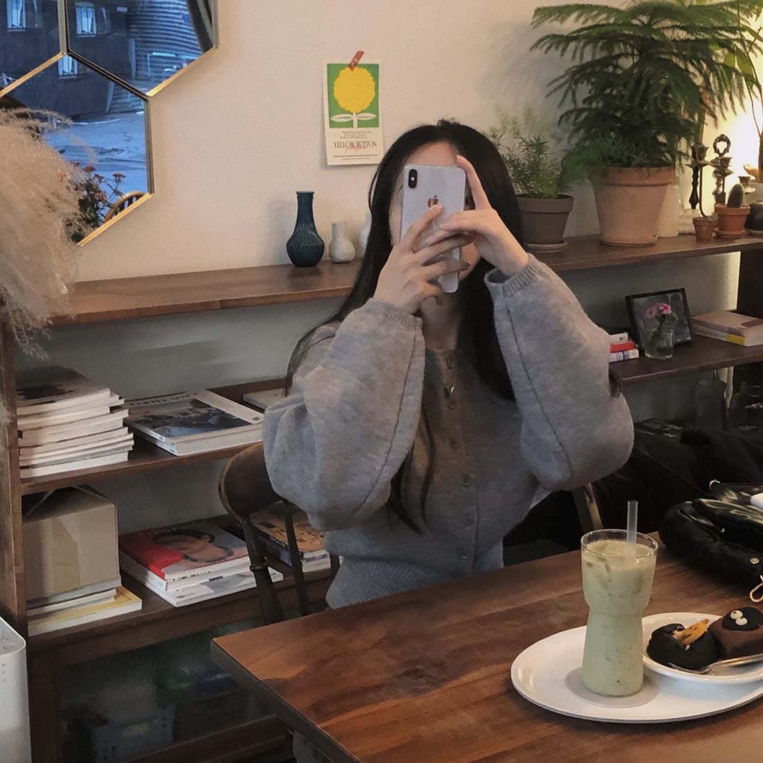한 스타일 미니멀리즘 우아함 스웨터 오픈 가디건 짧은 외투 봄 가을 상세 이미지 4