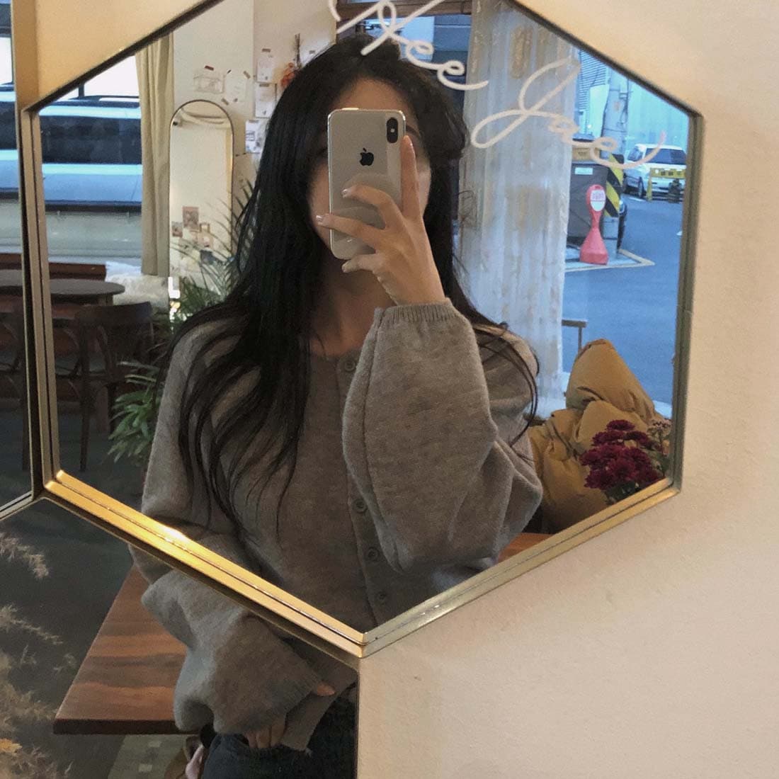 한 스타일 미니멀리즘 우아함 스웨터 오픈 가디건 짧은 외투 봄 가을 상세 이미지 8