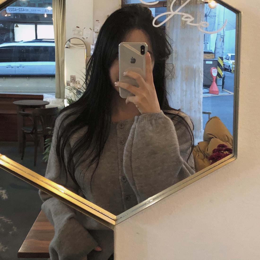 한 스타일 미니멀리즘 우아함 스웨터 오픈 가디건 짧은 외투 봄 가을 상세 이미지 9