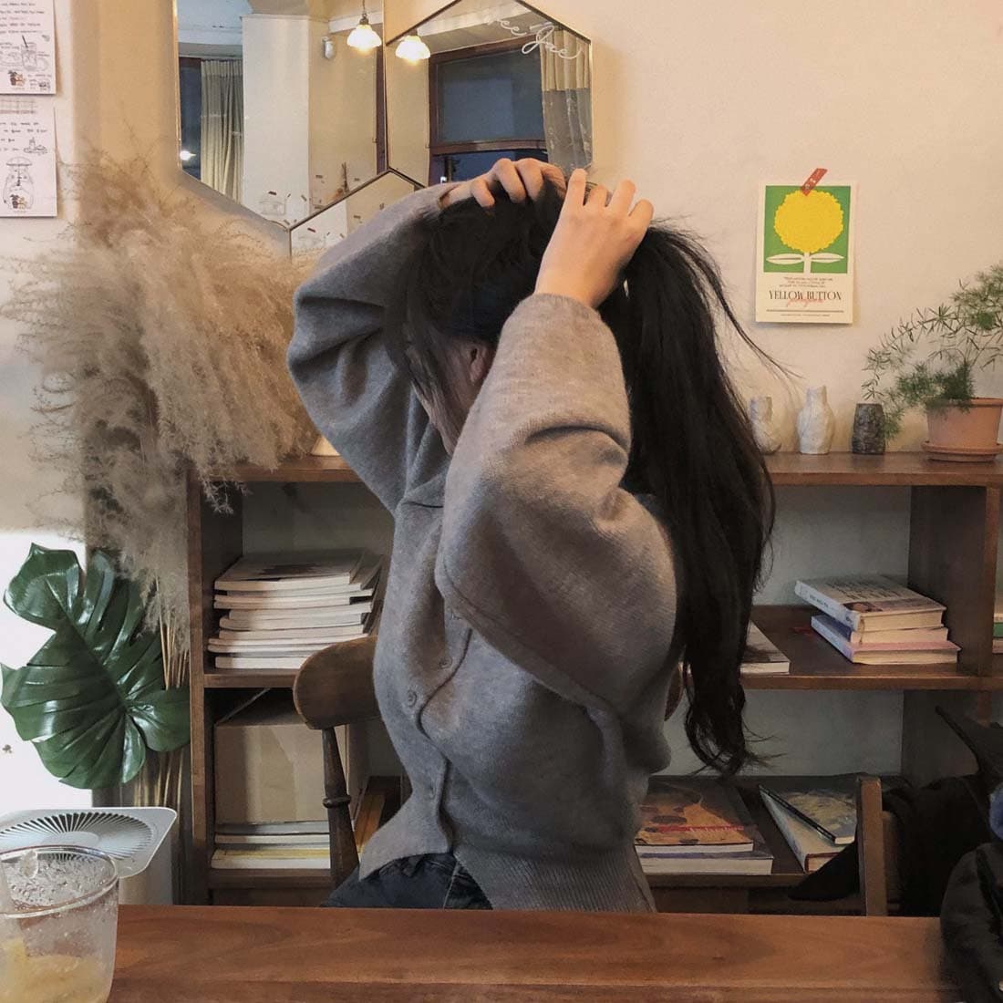 한 스타일 미니멀리즘 우아함 스웨터 오픈 가디건 짧은 외투 봄 가을 상세 이미지 18