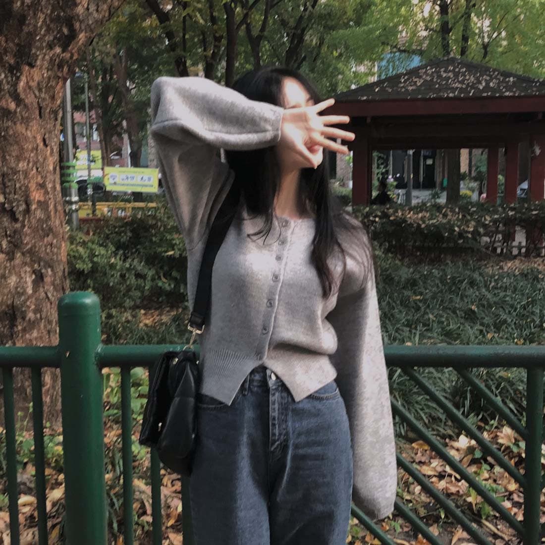 한 스타일 미니멀리즘 우아함 스웨터 오픈 가디건 짧은 외투 봄 가을 상세 이미지 26