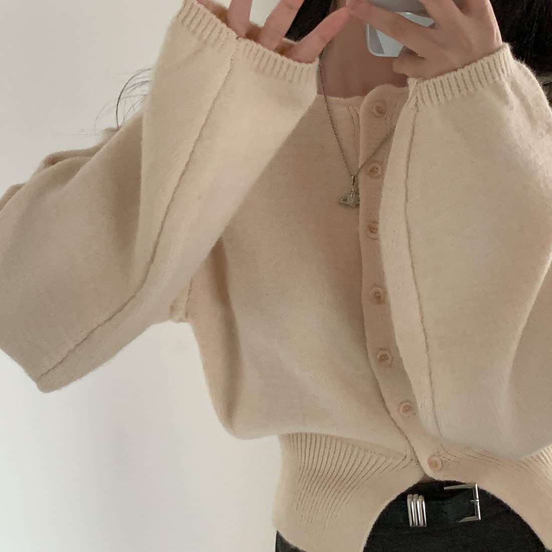 한 스타일 미니멀리즘 우아함 스웨터 오픈 가디건 짧은 외투 봄 가을 상세 이미지 72