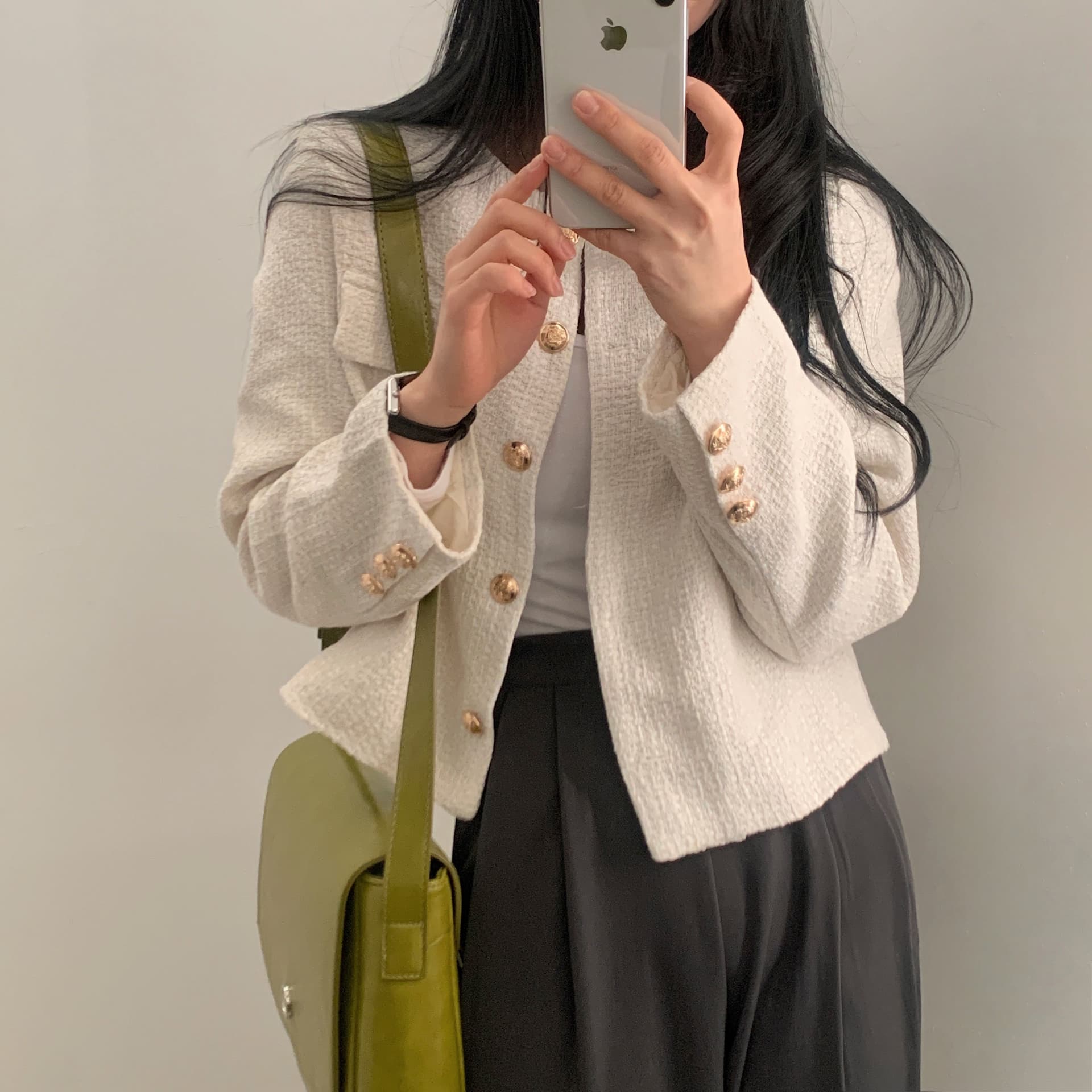 한국 chic 프랑스식 작은 샤넬 스타일 여성 코트 상세 이미지 3
