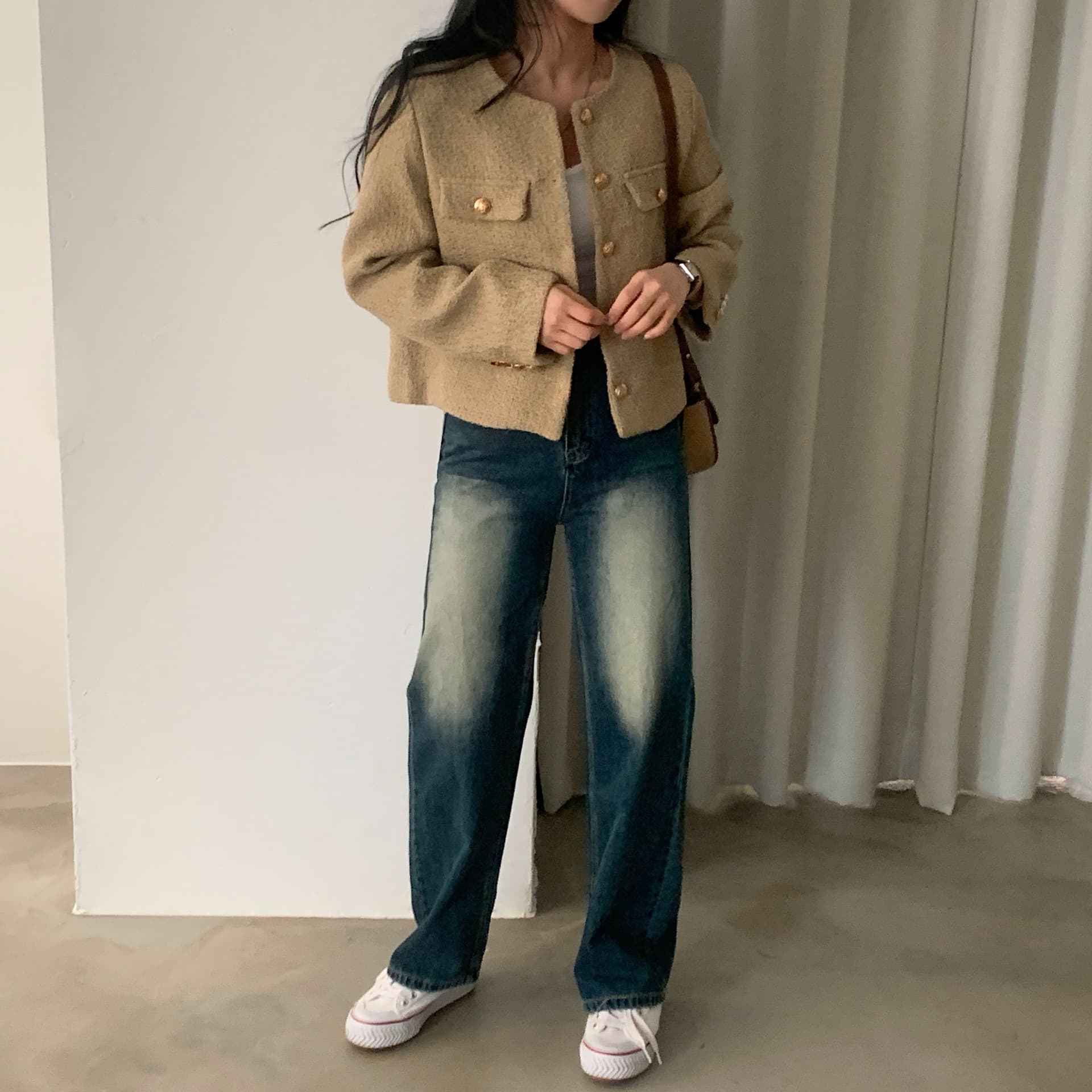 한국 chic 프랑스식 작은 샤넬 스타일 여성 코트 상세 이미지 22