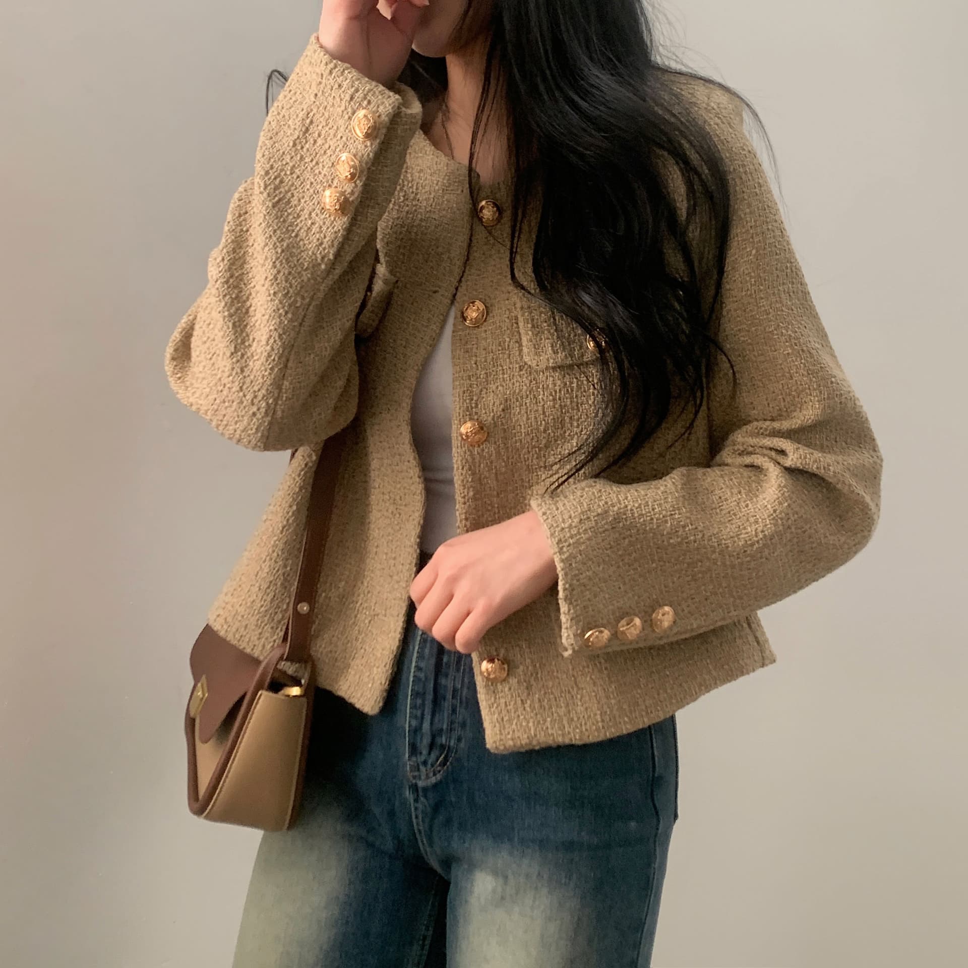한국 chic 프랑스식 작은 샤넬 스타일 여성 코트 상세 이미지 26