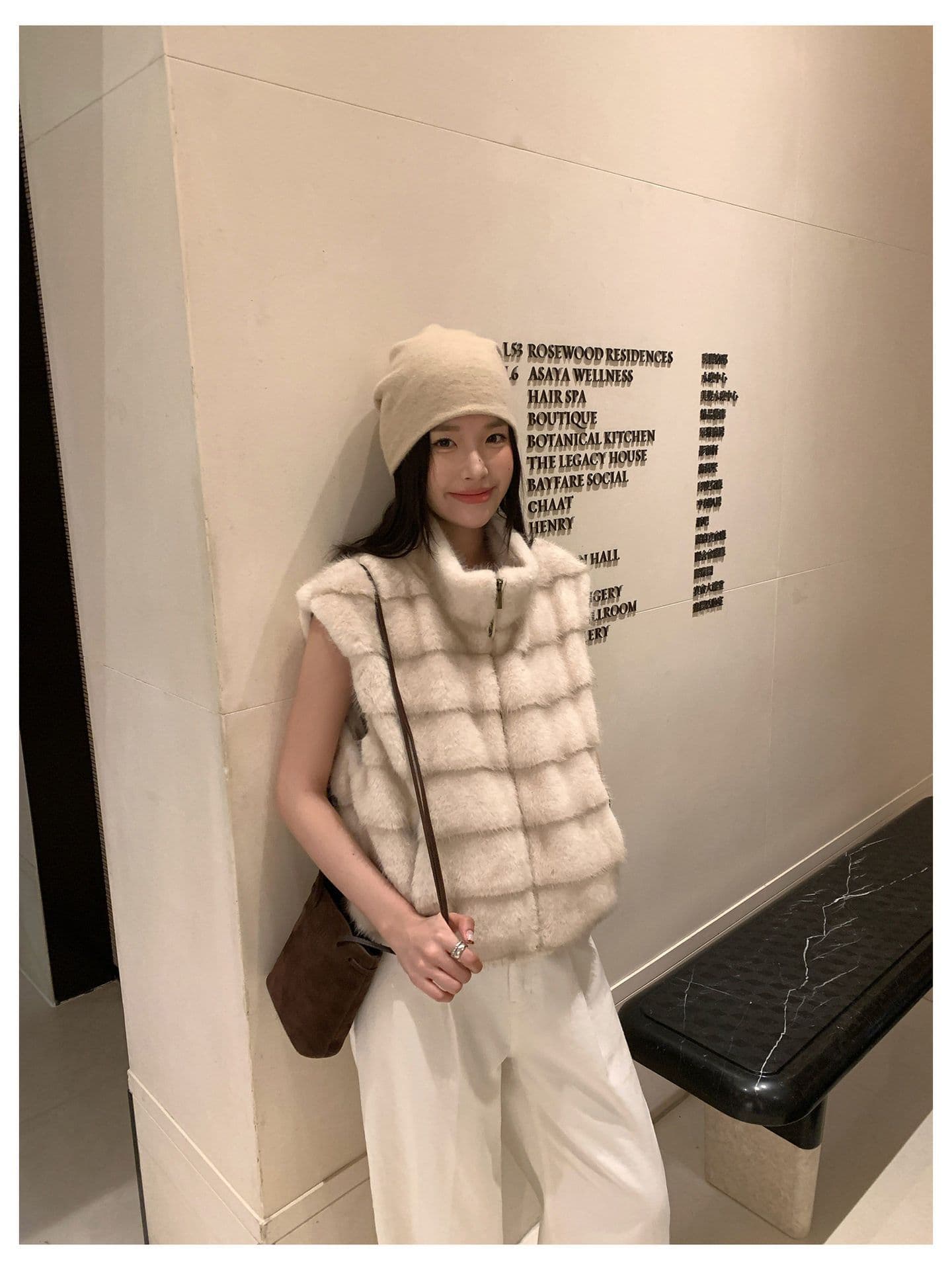dtetolie 레트로 스타일 스탠드 칼라 모방 밍크 코트 조끼 여자 가을 겨울철 품격 보온 민소매 모피 지퍼 재킷 상세 이미지 18