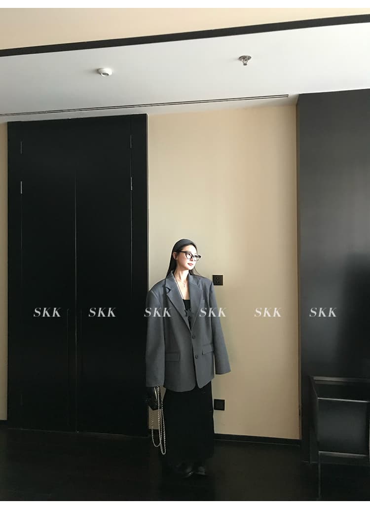 산 ~ 사이 오래된 돈 바람 느긋한 바람 스웨터 오픈 가디건 찢어진 부분 니트 반신 스커트 슬립 세 조각 세트 상세 이미지 55