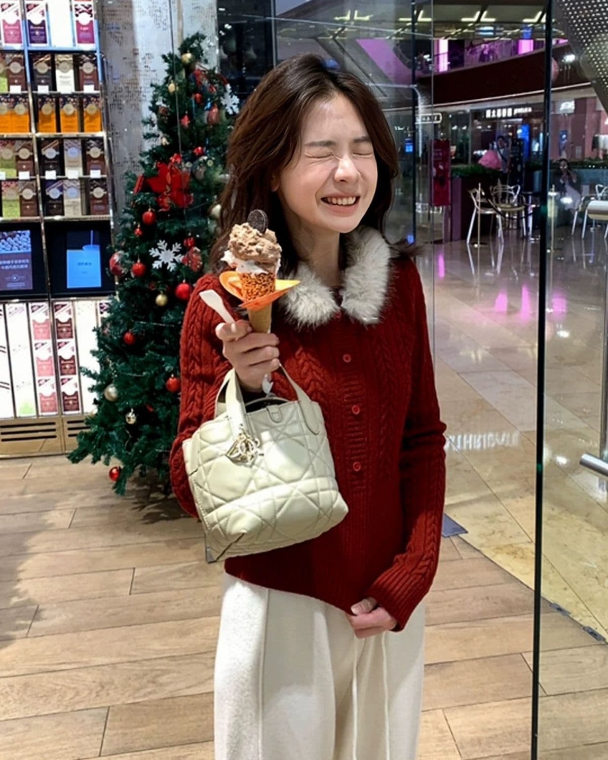 꽈배기 모피 칼라 인사이드 가져 가라. 니트 스웨터 여성 가을 겨울 2025 새로운 슈퍼 잘 생긴 인사이드 가져 가라. 기본 셔츠 스웨터 몸매 가꾸기 맨위 상세 이미지 5