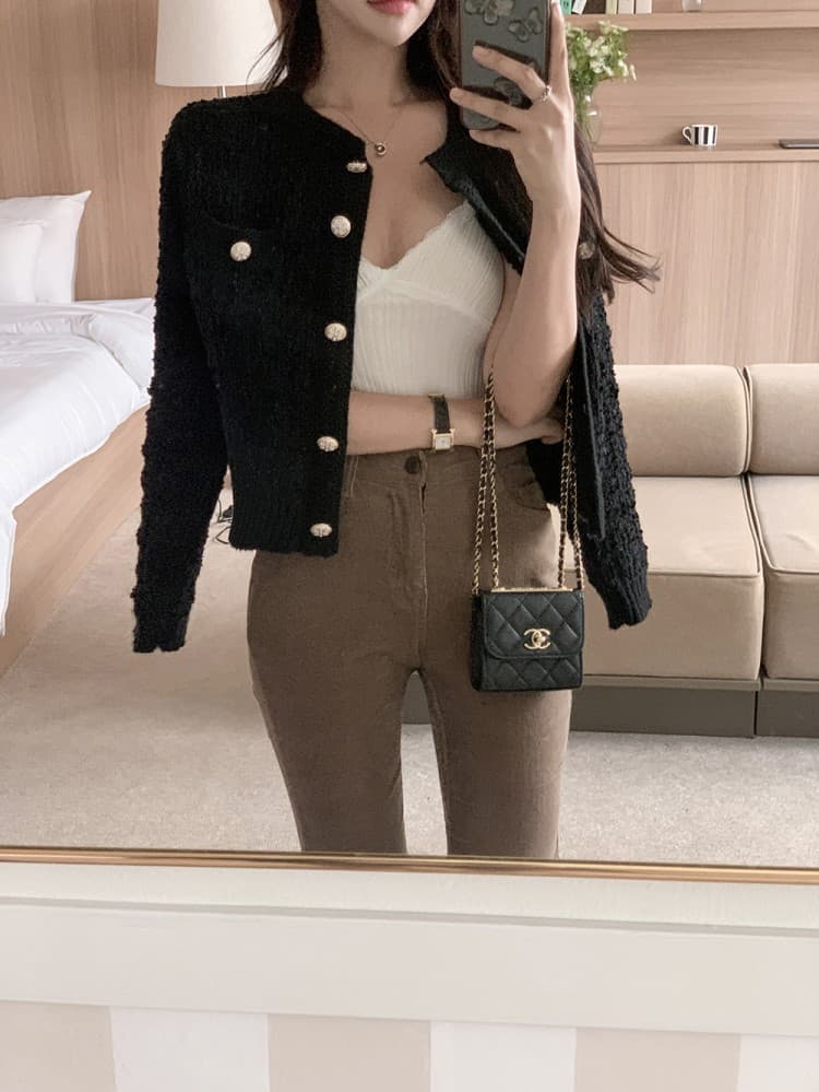 2026 가을 한국 chic 연령 감소 레트로 작은 대중 디자인 센스 긴팔 두꺼운 스웨터 작은 샤넬 스타일 재킷 상세 이미지 23