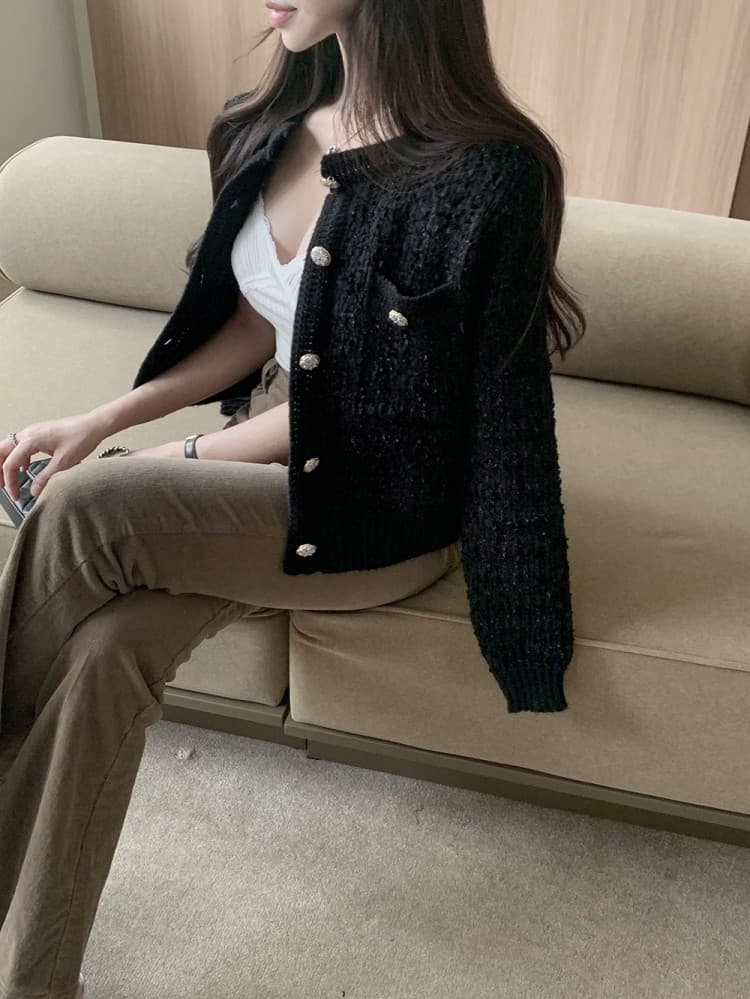 2026 가을 한국 chic 연령 감소 레트로 작은 대중 디자인 센스 긴팔 두꺼운 스웨터 작은 샤넬 스타일 재킷 상세 이미지 25