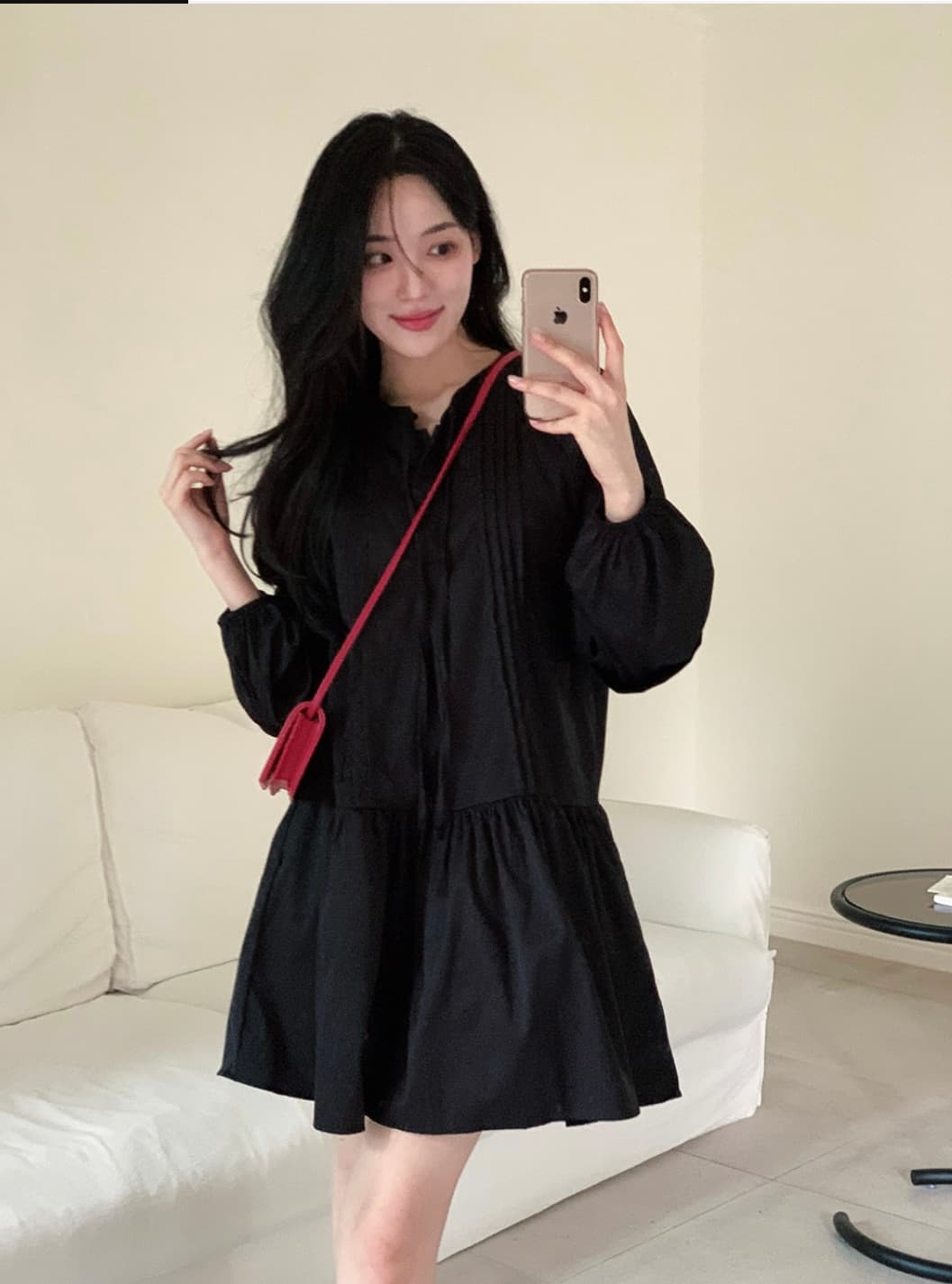 한국 2026 가을 새로운 소금 부서 순수한 바람 레이스업 강 강 Pleat 화이트 드레스 셔츠 상세 이미지 20