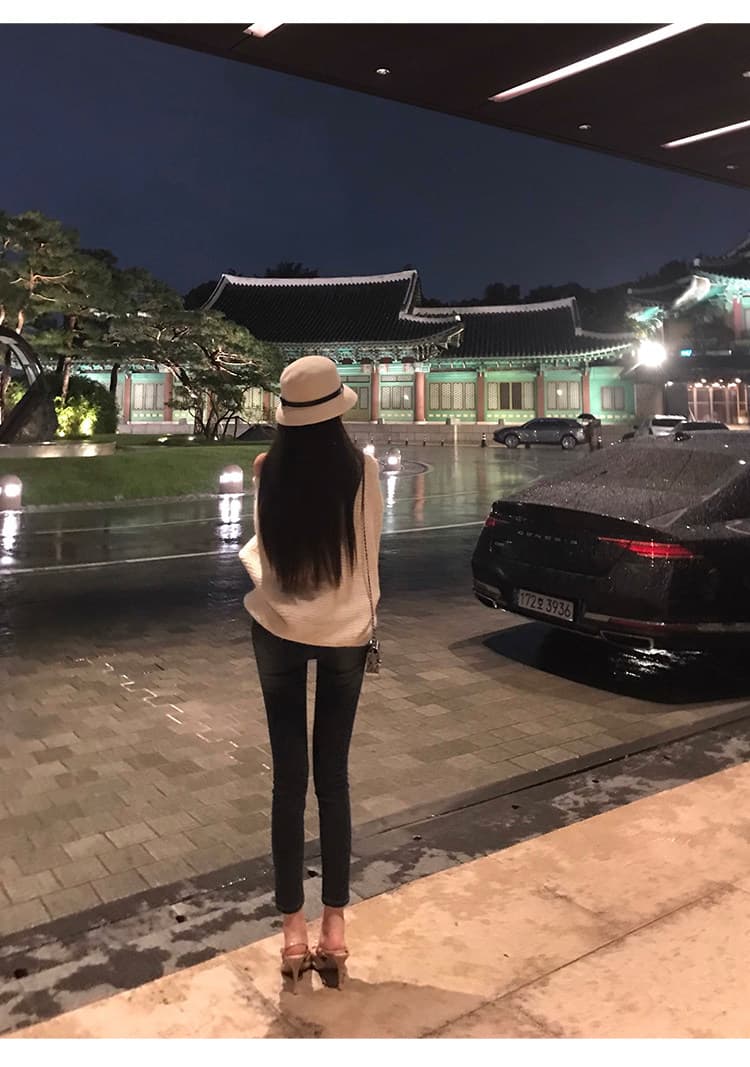 패션 스탠드 칼라 튀김 거리 고유 한 아름다운 니트 스웨터 여성 루즈핏 느긋한 느슨함 센스 스웨터 코트 오래된 돈 바람 맨위 상세 이미지 9