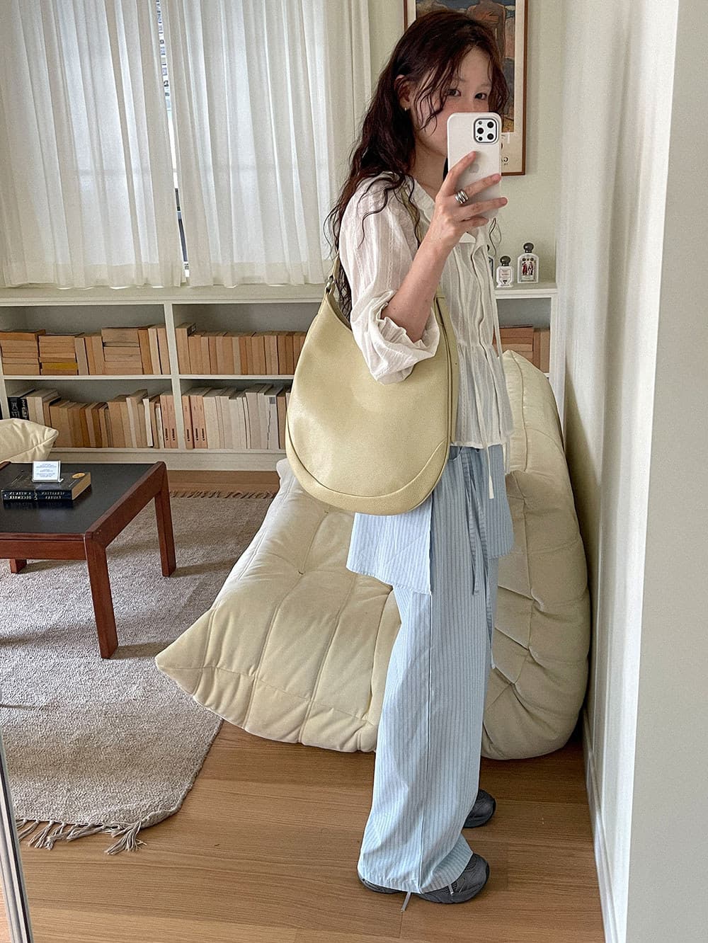 한 부서 물결무늬 측면 달콤함 소녀 레이스업 단색 셔츠 오픈 가디건 태양 보호 셔츠 에어컨 셔츠 상세 이미지 2