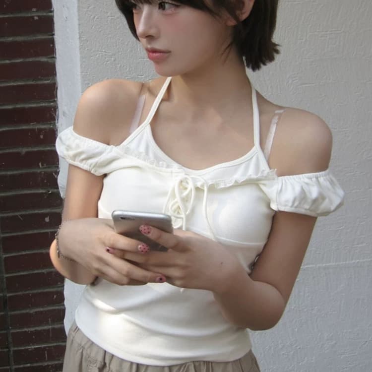 2026 한 부서 다용도 작은 청신 순수한 욕망 소녀 그게 바로 비전 센스 페이크 레이어드 행침 목 거품 소매