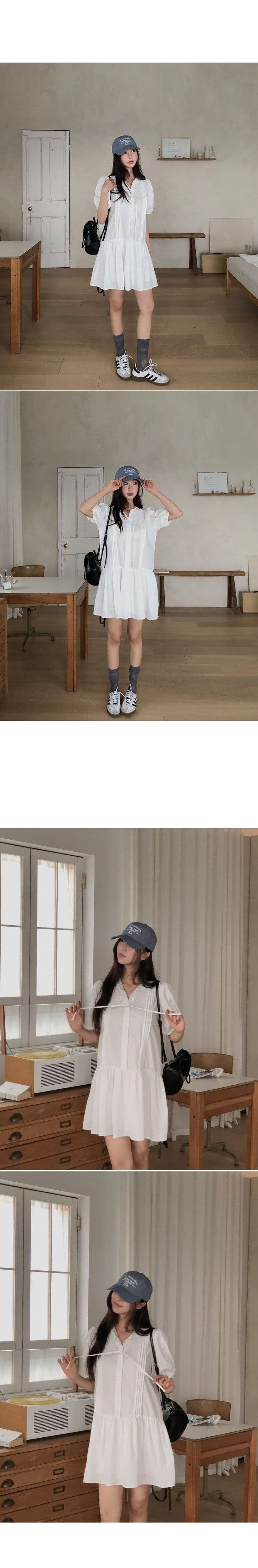 한 부서 편안함 품격 다용도 캐주얼 섹션 작은 청신 드레스 루즈핏 휴가 바람 상세 이미지 2