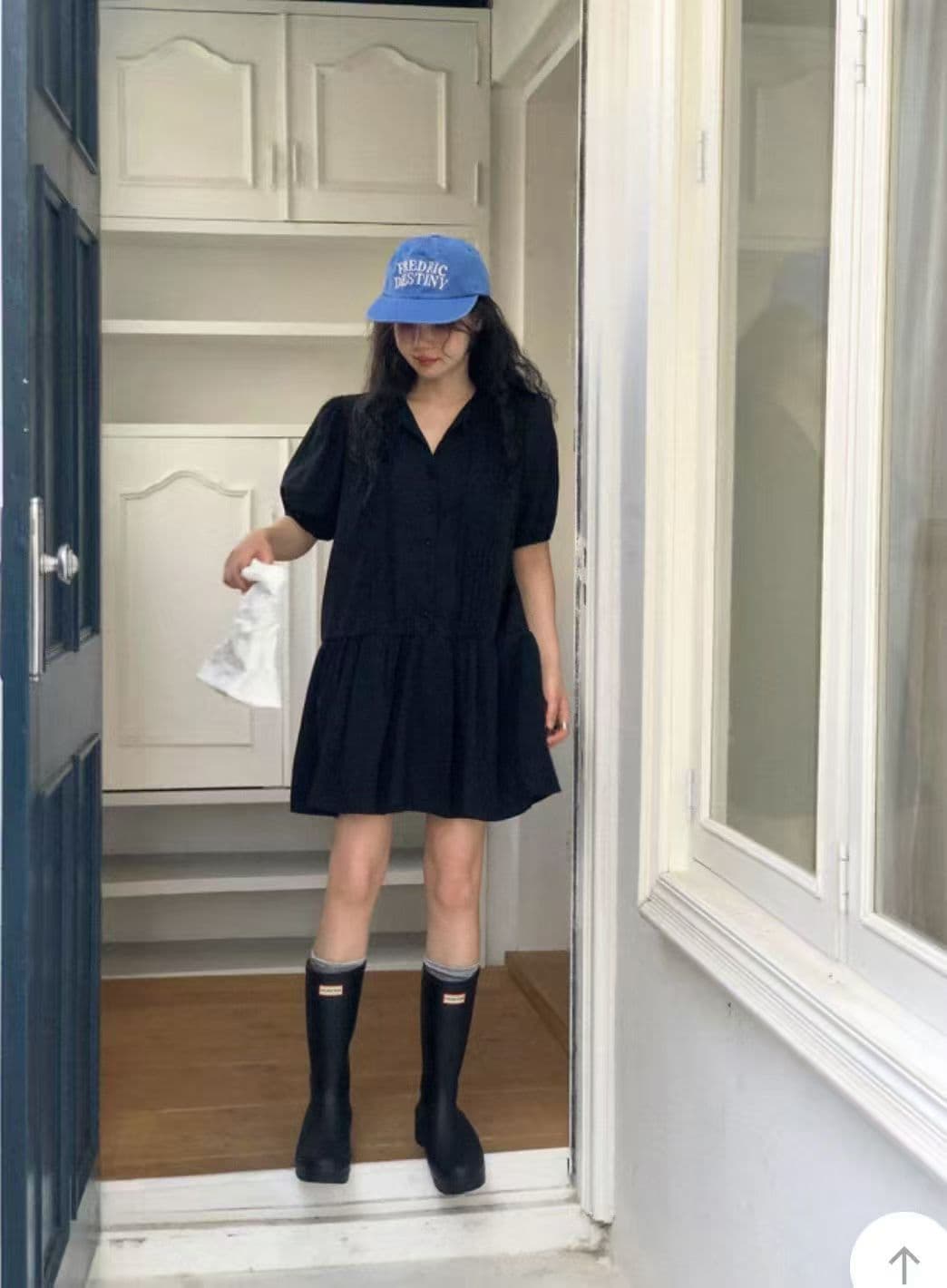한 부서 편안함 품격 다용도 캐주얼 섹션 작은 청신 드레스 루즈핏 휴가 바람 상세 이미지 10