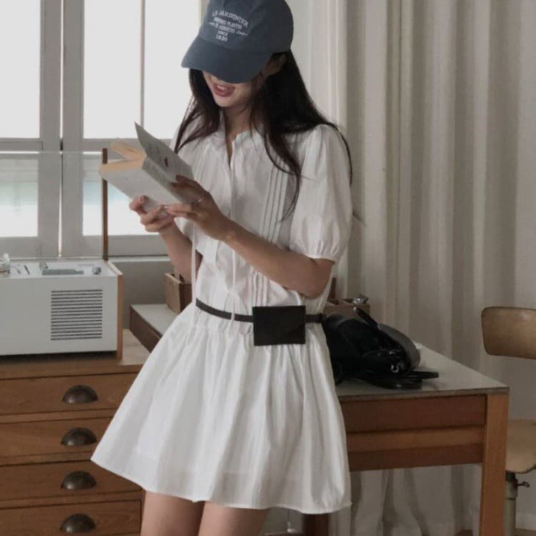 한 부서 편안함 품격 다용도 캐주얼 섹션 작은 청신 드레스 루즈핏 휴가 바람 이미지 4