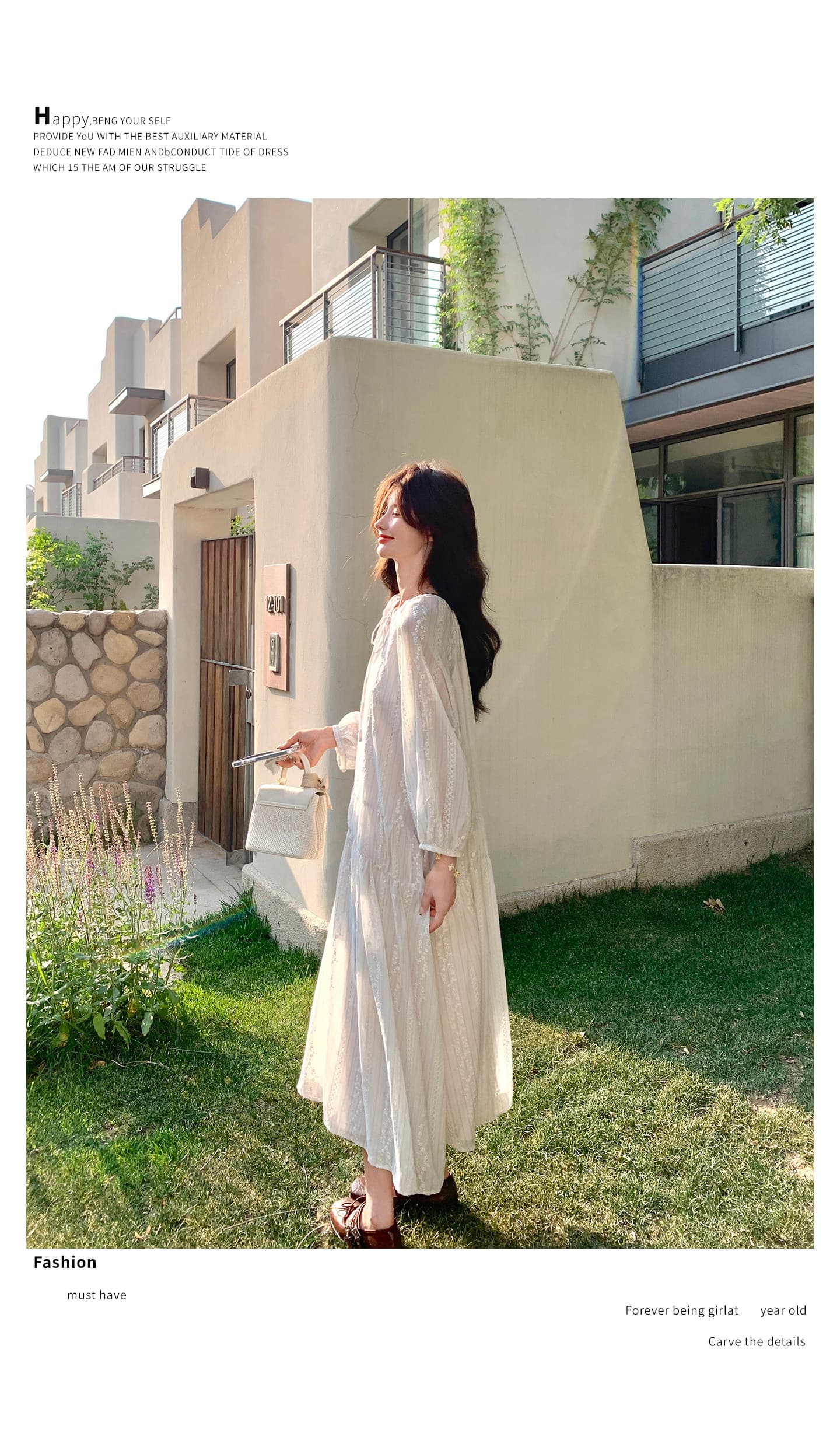 2026 이른 가을 프랑스식 감기 센스 하얀 달빛 자수 여성 드레스 특별 아름다운 A라인 스커트 상세 이미지 19