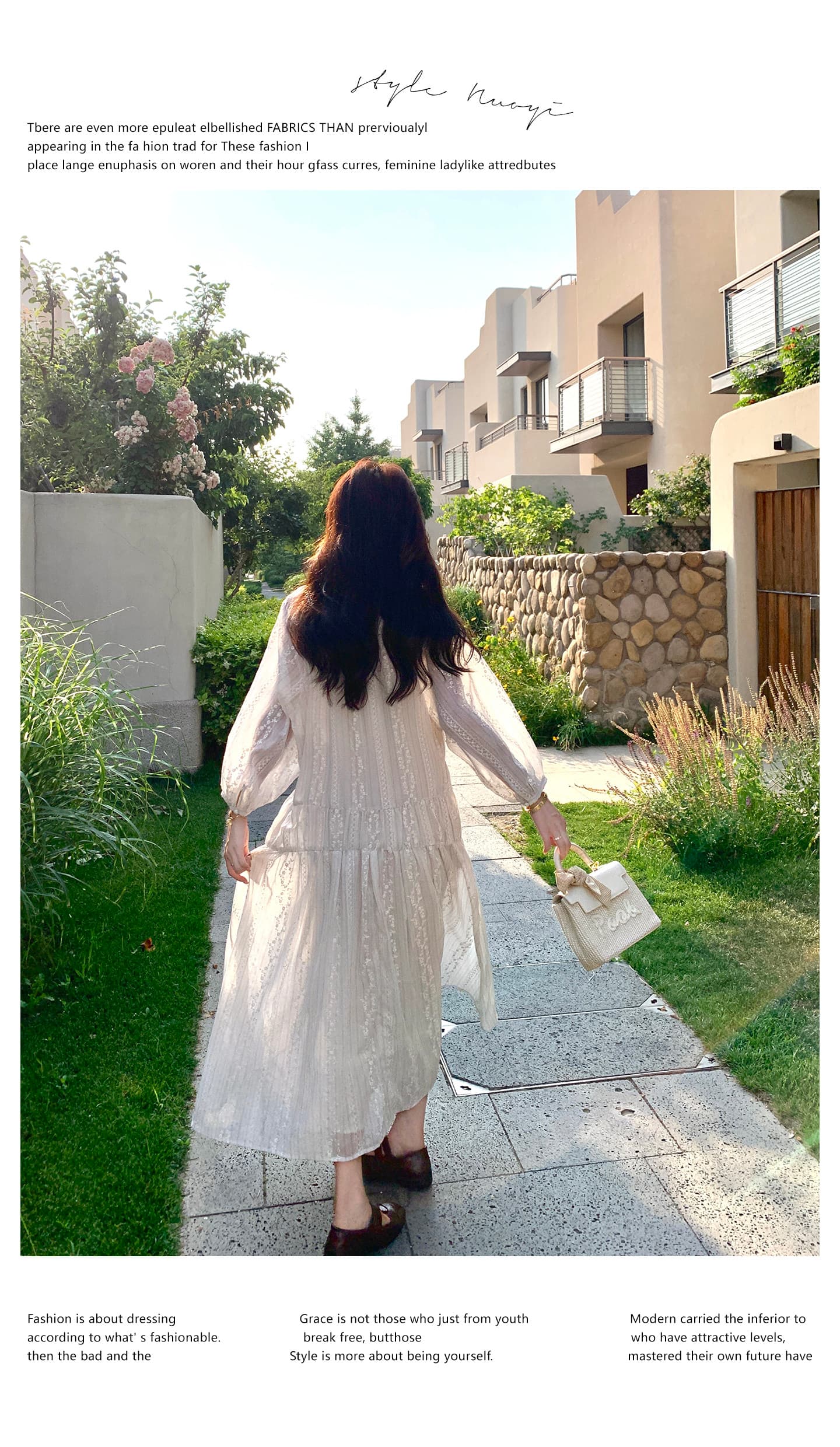 2026 이른 가을 프랑스식 감기 센스 하얀 달빛 자수 여성 드레스 특별 아름다운 A라인 스커트 상세 이미지 28