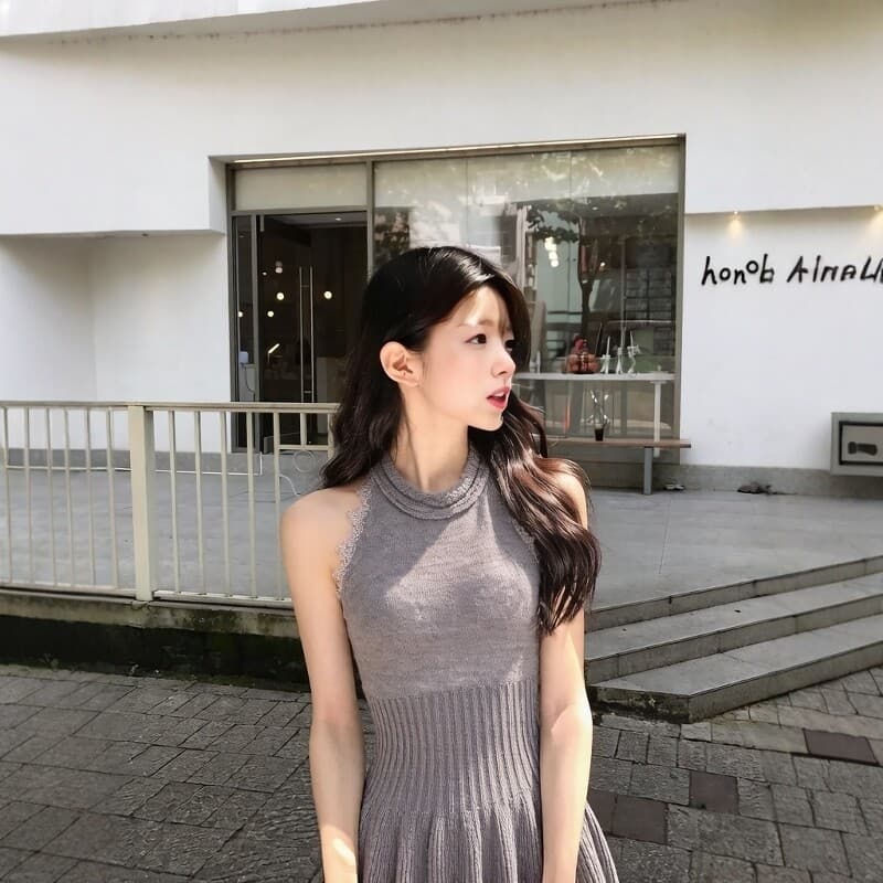 2026 여름 작은 샤넬 스타일 민소매 여성 드레스 몸매 가꾸기 슬림해 보이는 미니멀리즘 품격 일상 나가라. 다용도 숙녀 치마 상세 이미지 7